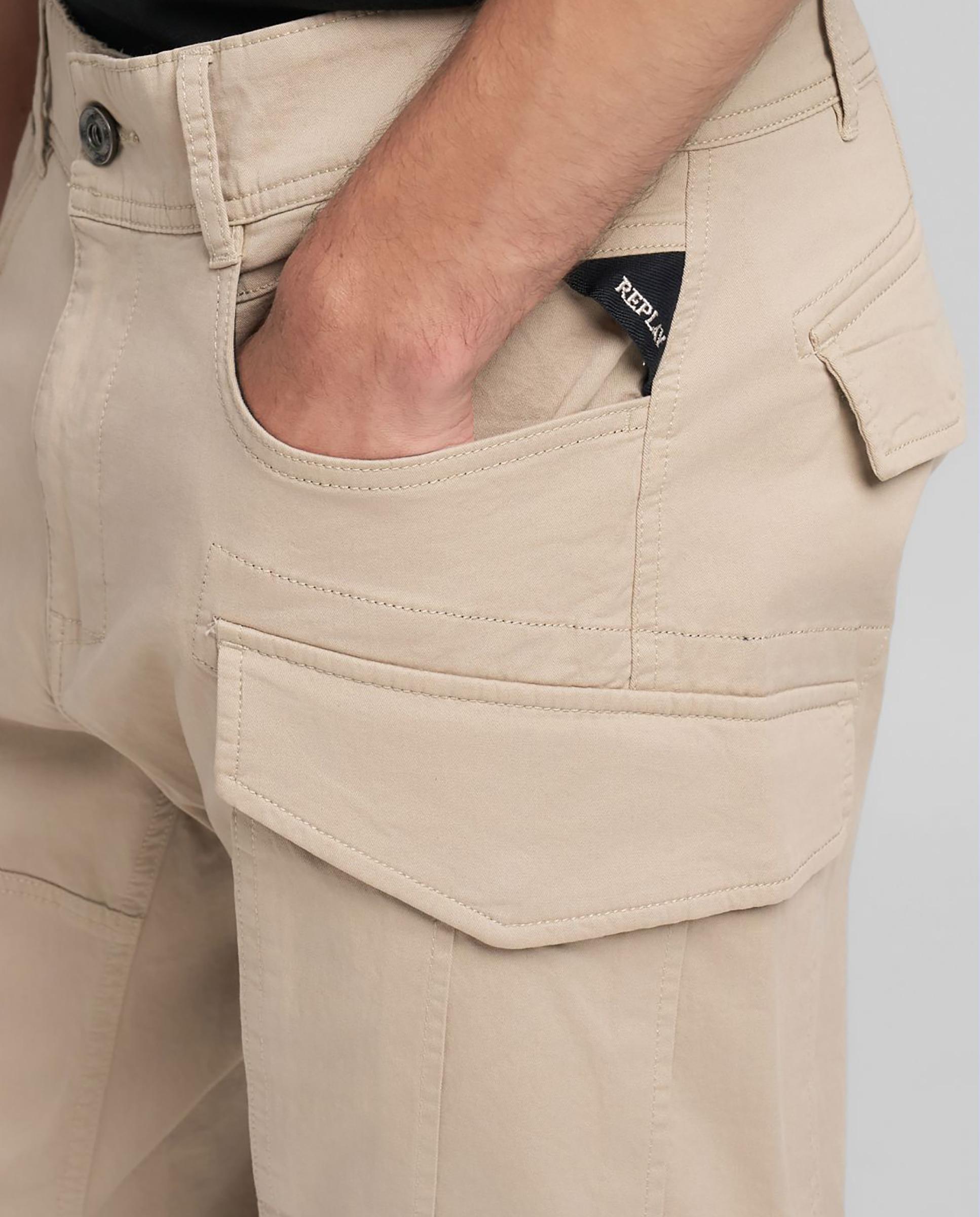 Imagen 5 de Pantalón cargo de hombre regular - Replay - Marrón claro Marrón claro