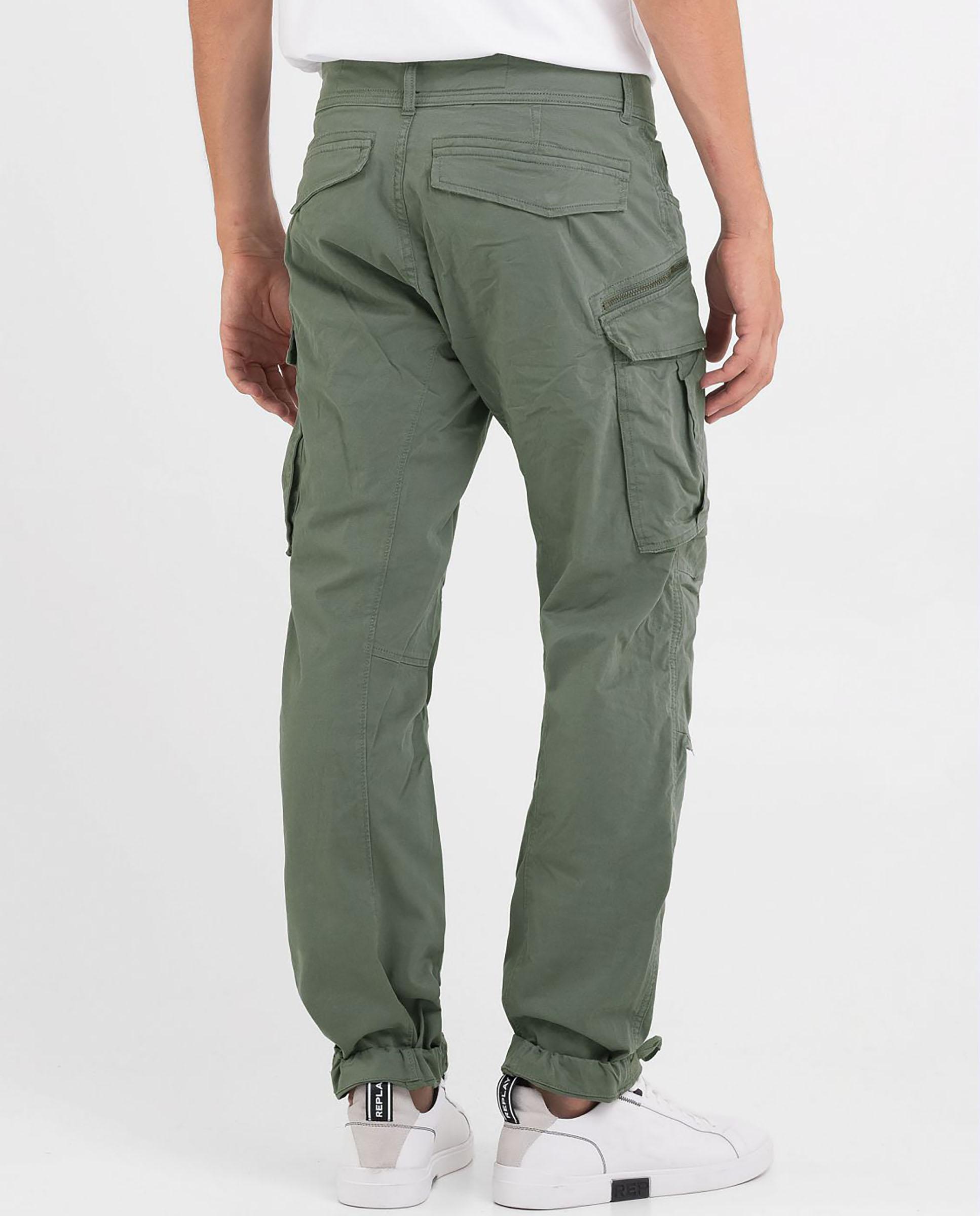 Imagen 3 de Pantalón cargo de hombre con trabillas - Replay - Verde militar Verde militar