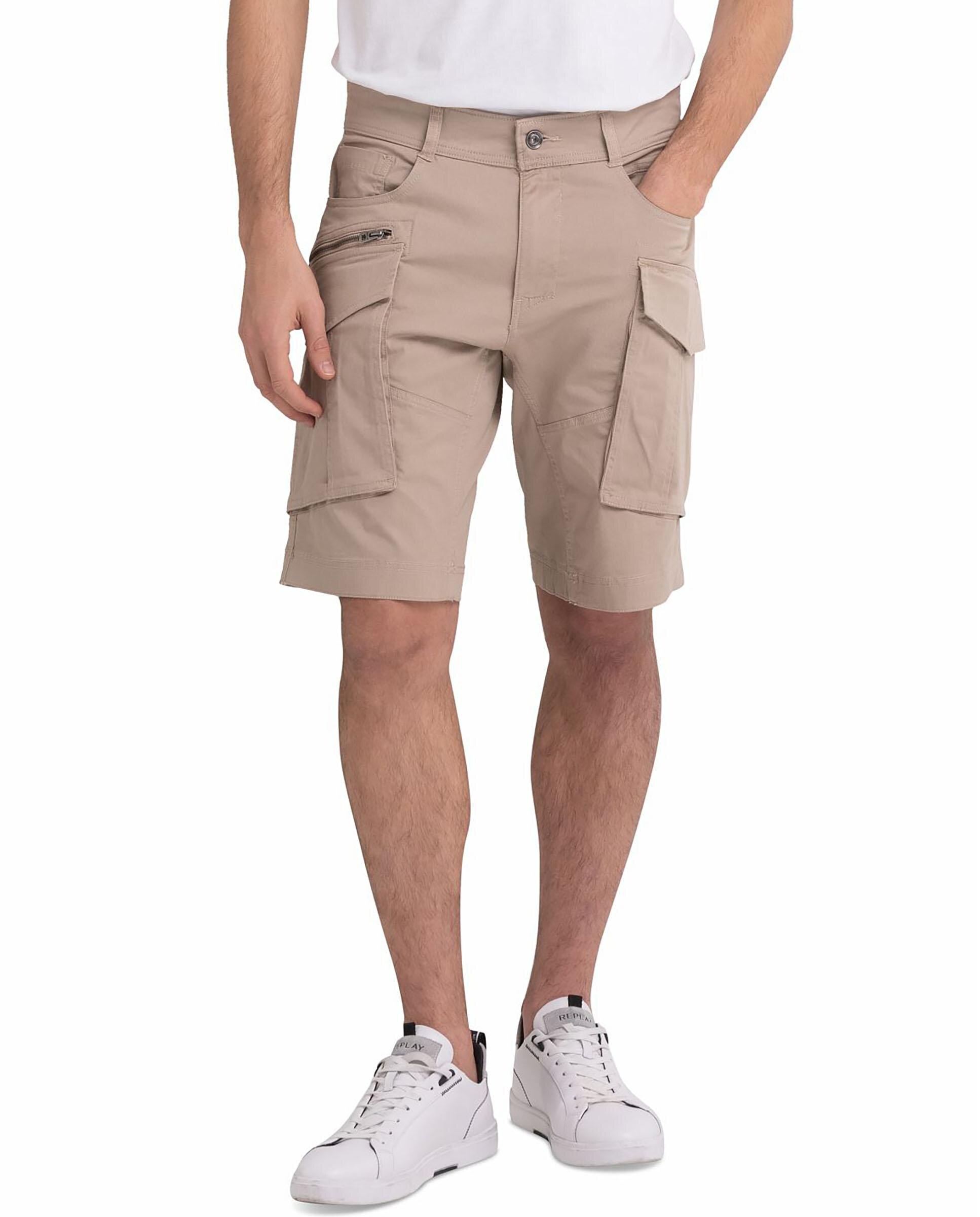 Replay - Bermuda cargo de hombre regular fit con bolsillos solapa.