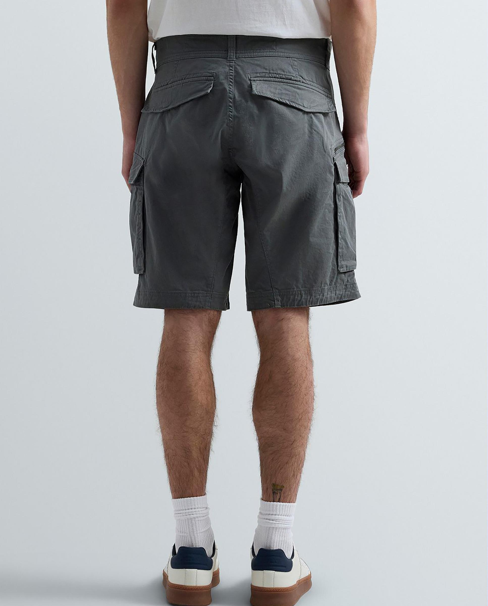 Bermudas cargo de hombre regular fit con bolsillos traseros - Replay - Gris Gris-2