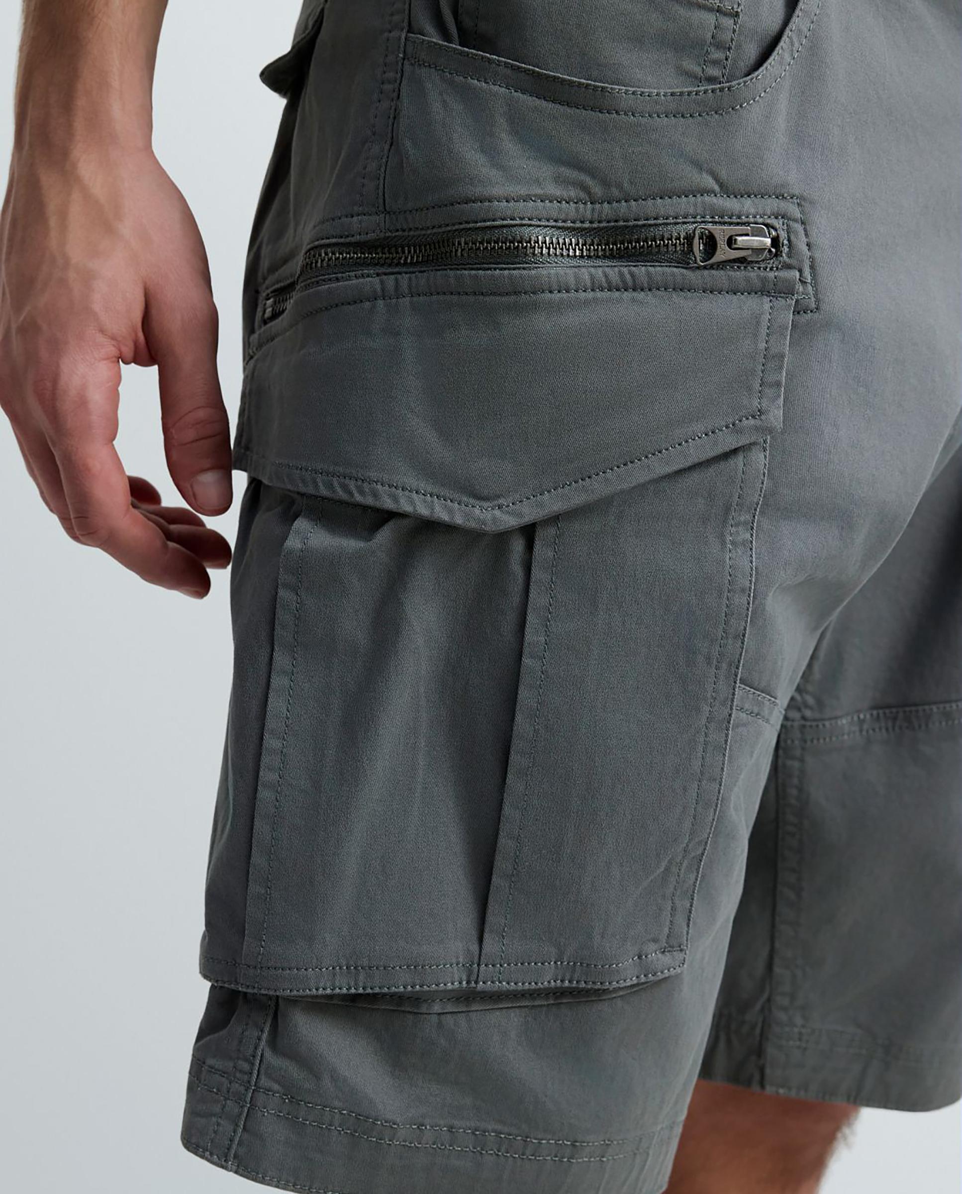 Bermudas cargo de hombre regular fit con bolsillos traseros - Replay - Gris Gris-3