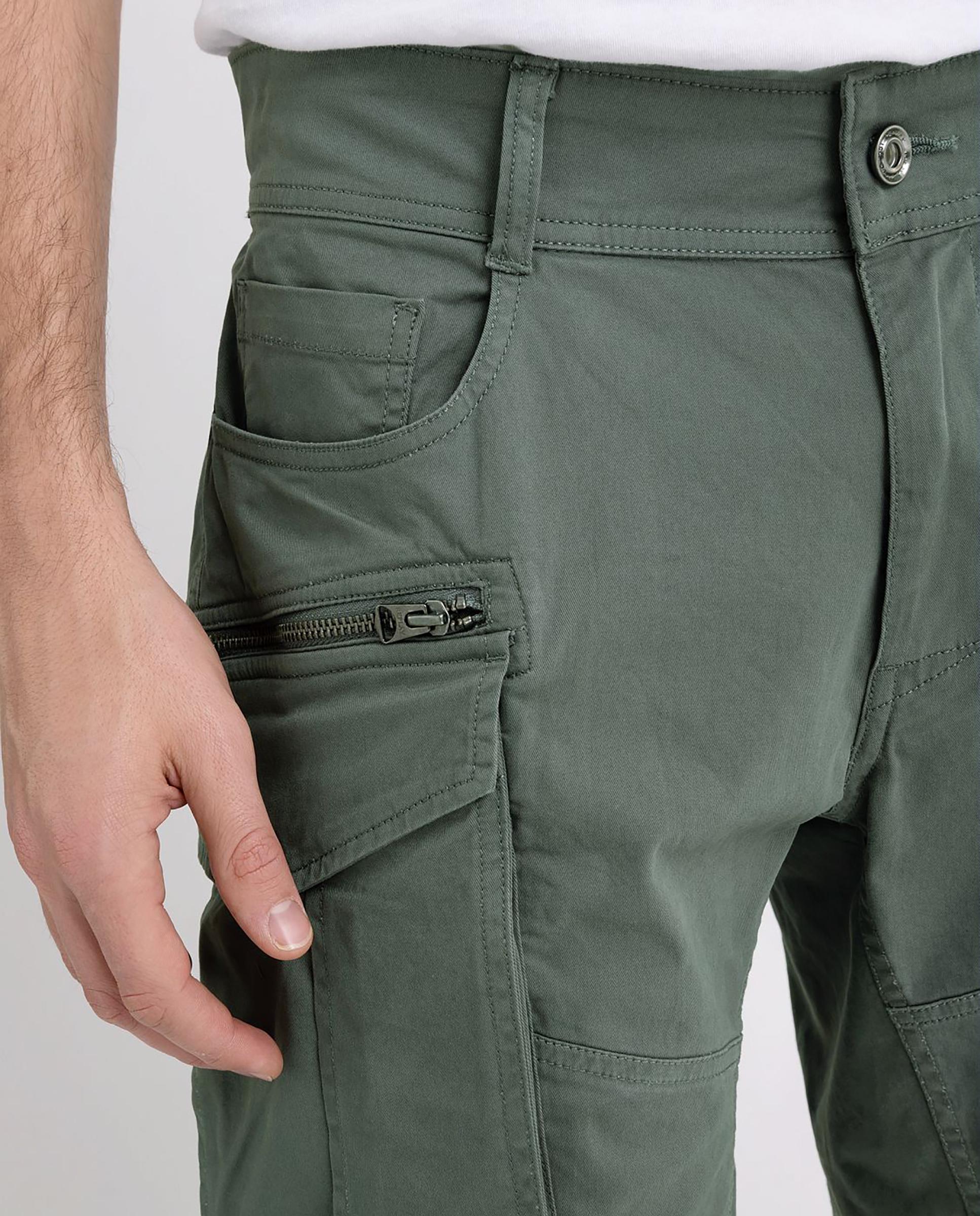 Bermudas cargo de hombre regular fit con bolsillos traseros - Replay - Verde Oliva Verde Oliva-4