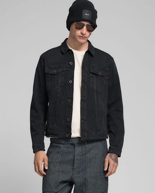 Imagen 0 de Cazadora de hombre denim con bolsillos solapa