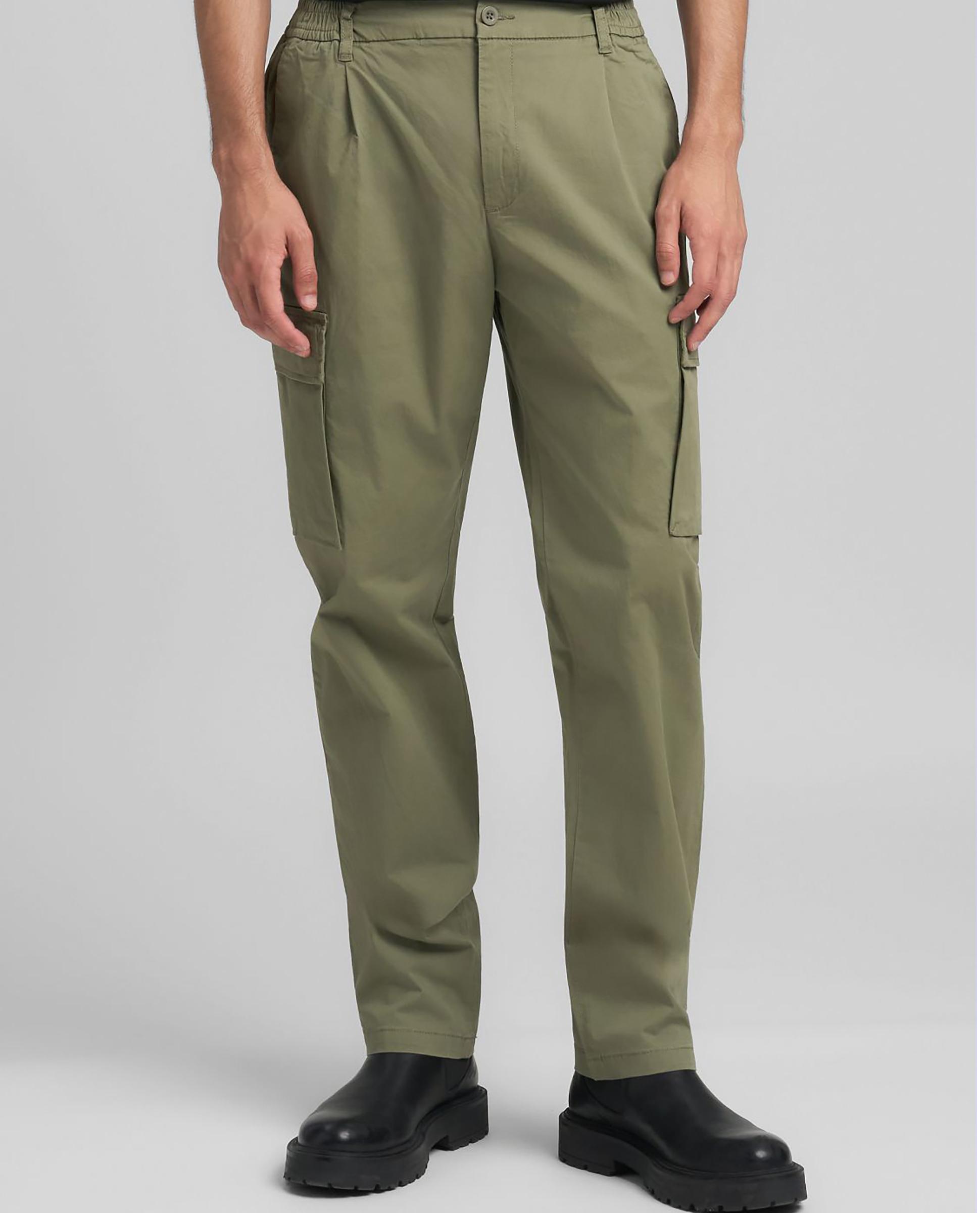 Pantalón de hombre tipo cargo con cintura elástica - Replay - Kaki Kaki-2
