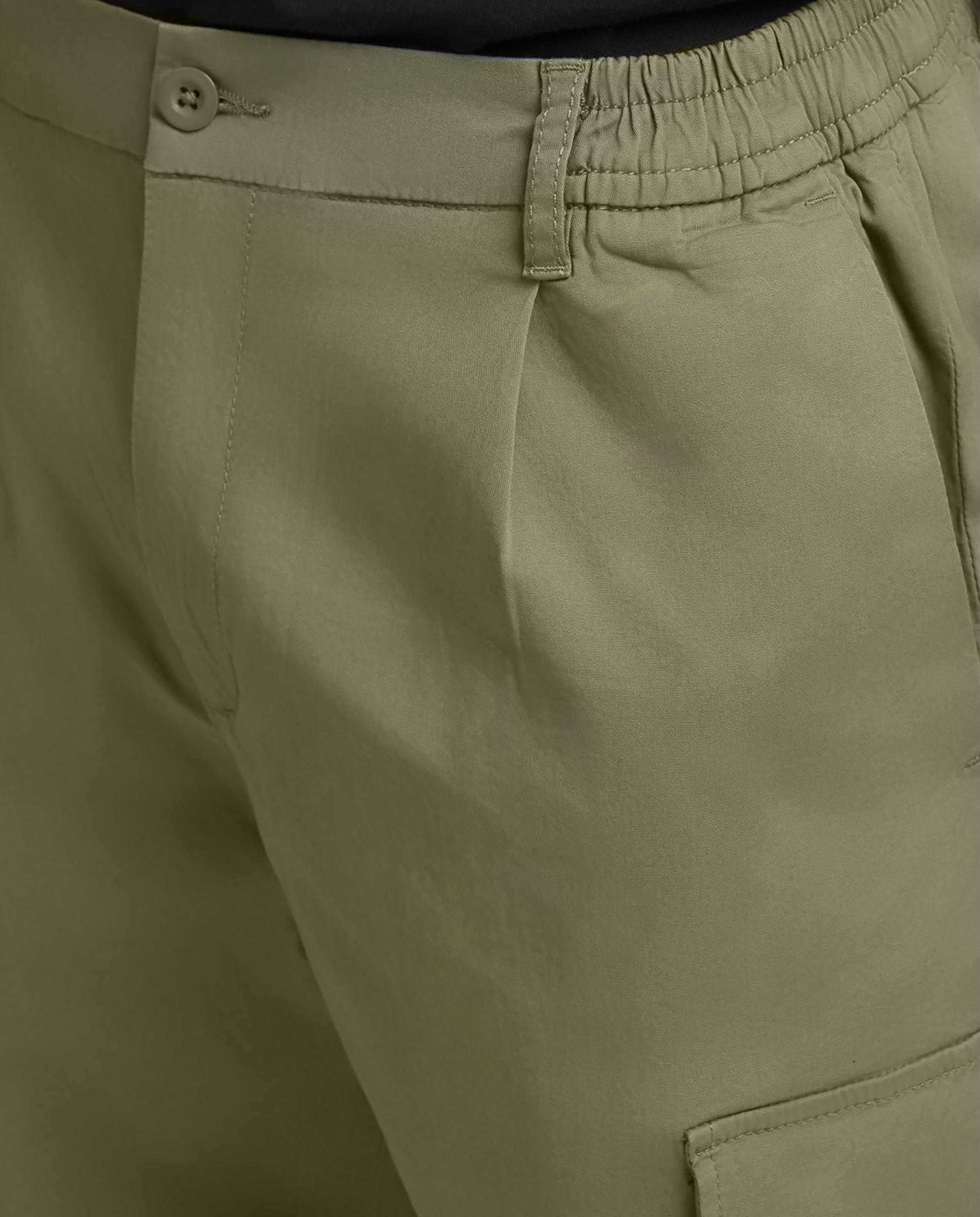 Pantalón de hombre tipo cargo con cintura elástica - Replay - Kaki Kaki-4