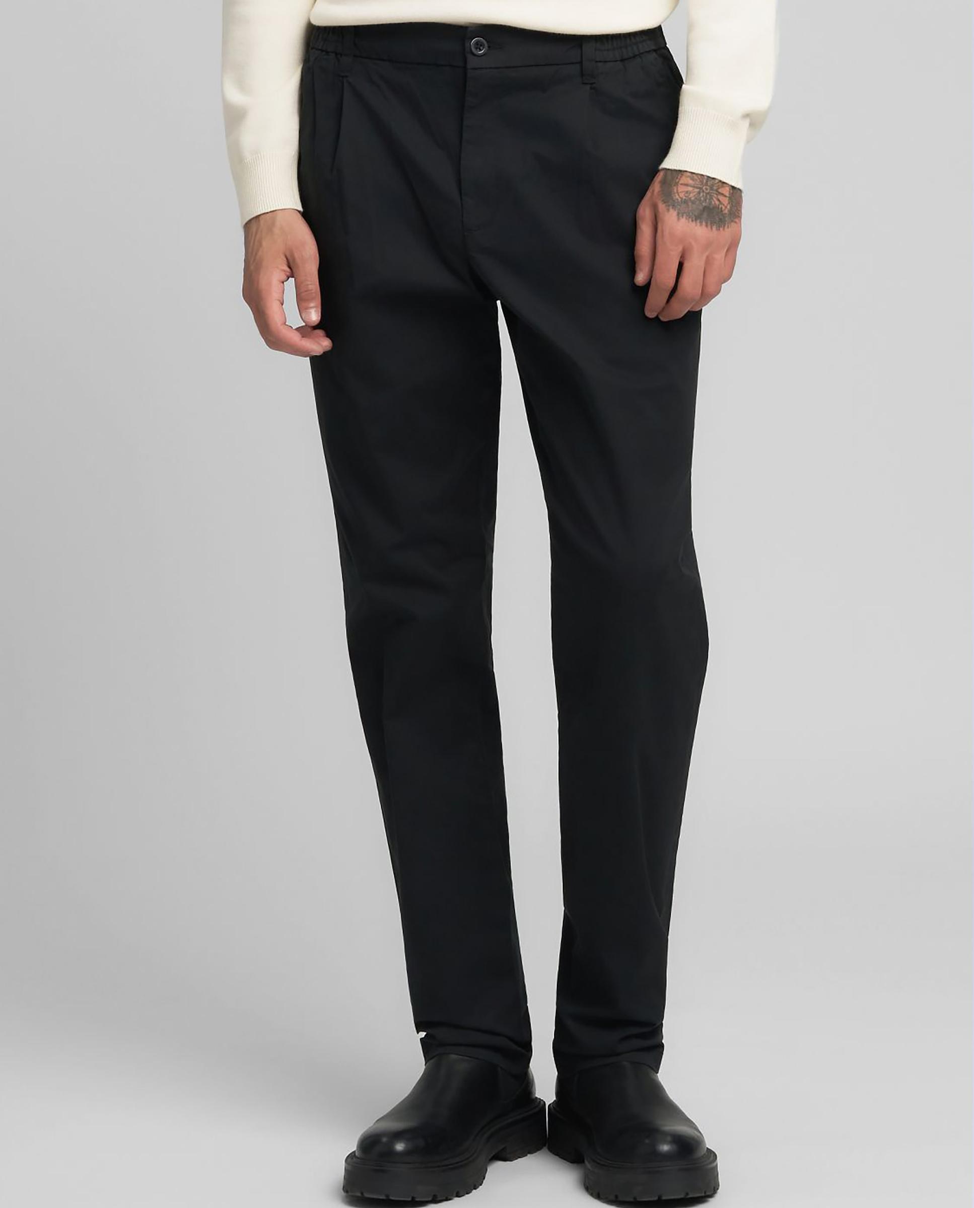 Chino de hombre relaxed fit con bolsillos laterales y traseros - Replay - Negro Negro-2