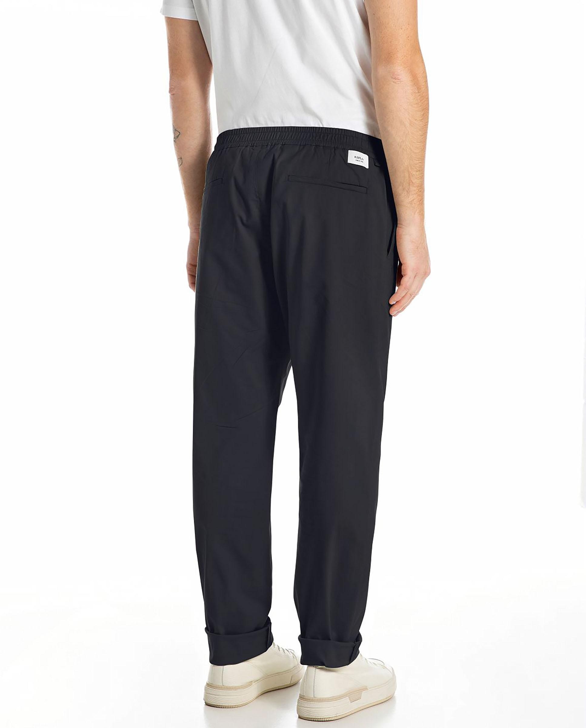 Chino de hombre relaxed fit de algodón - Replay - Azul marino Azul marino-2