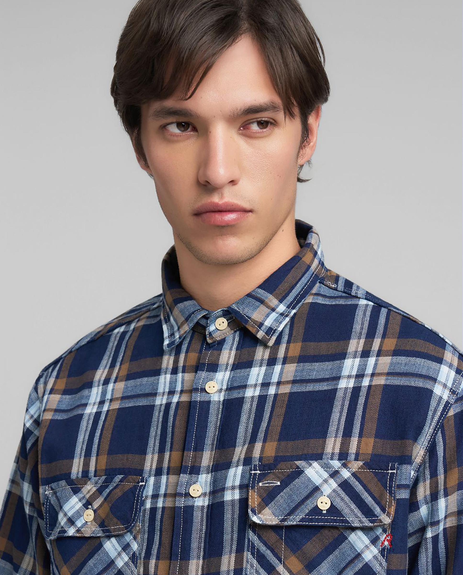 Camisa de hombre regular fit de cuadros - Replay - Multicolor Multicolor-5
