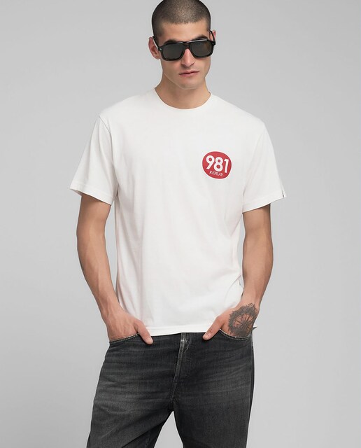 Imagen 0 de Camiseta de hombre de manga corta con estampado frontal