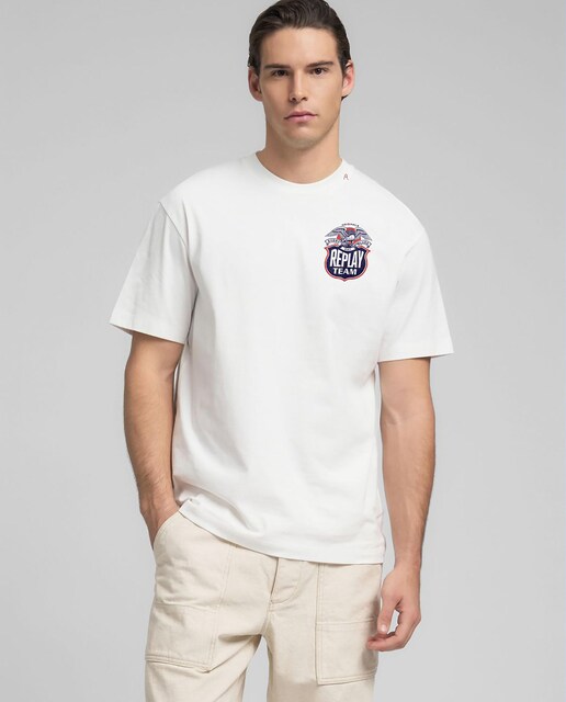 Imagen 0 de Camiseta de hombre de manga corta con estampado frontal