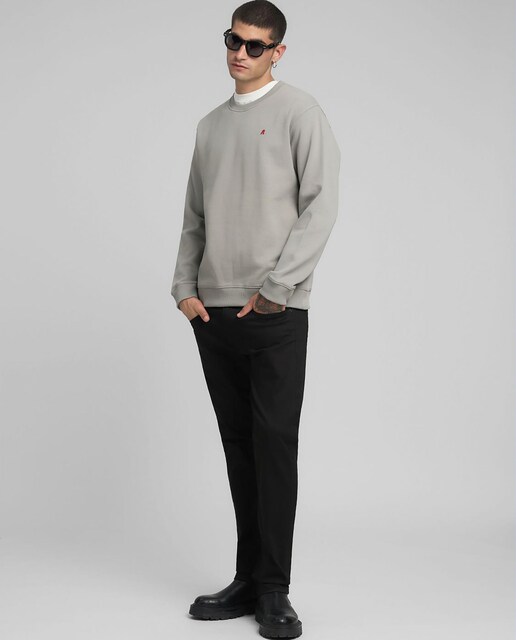 Imagen 0 de Sudadera de hombre de cuello redondo con R bordada