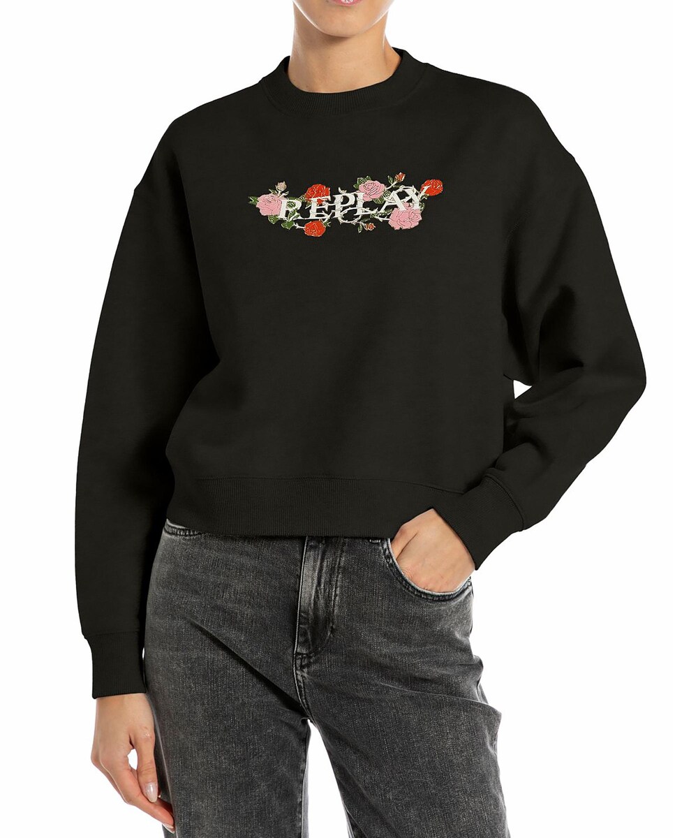 Sudadera de mujer de cuello redondo · Replay · El Corte Inglés