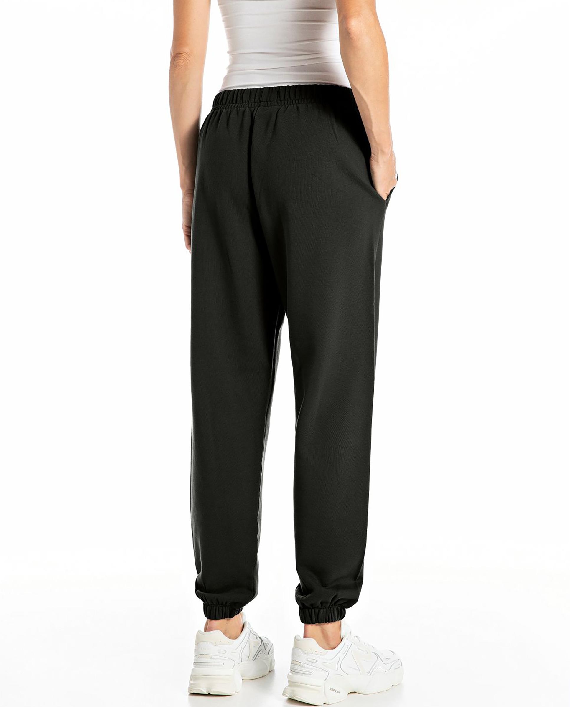 Pantalones jogger de mujer de algodón con cordón - Replay - Negro Negro-2