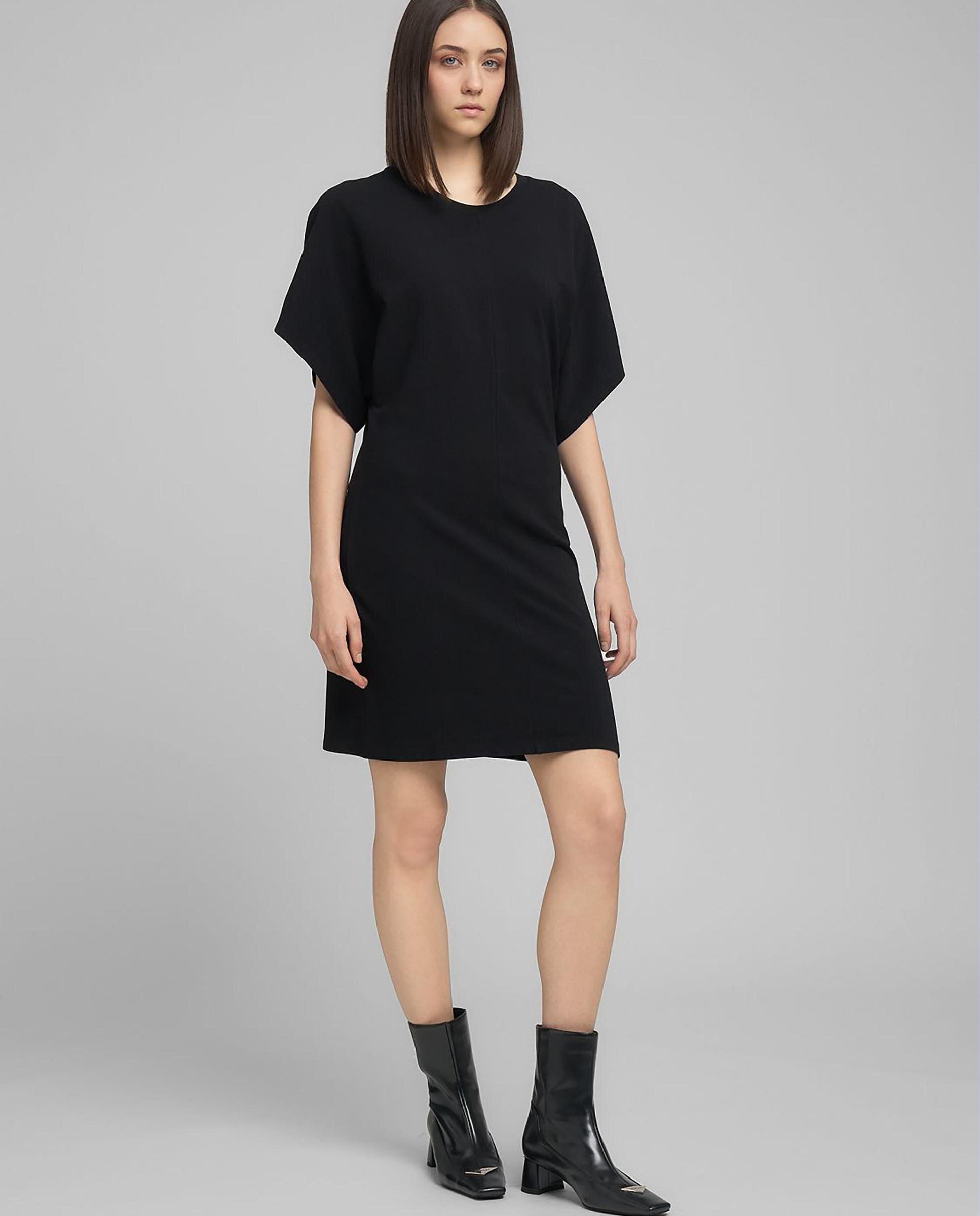Replay - Vestido corto de manga corta y cuello redondo.