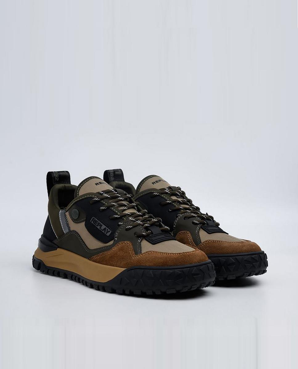 Zapatillas deportivas de hombre con cordones - Replay - Marrón Marrón-3