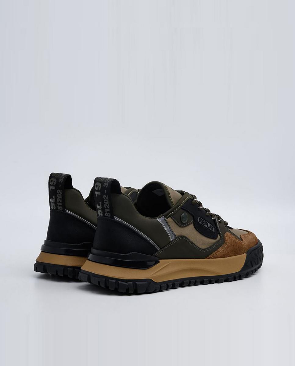 Zapatillas deportivas de hombre con cordones - Replay - Marrón Marrón-2