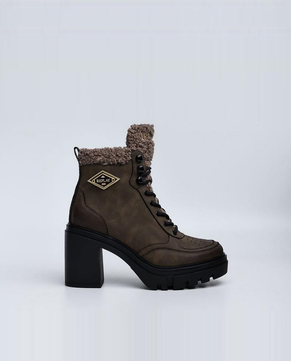 Botines de mujer de cordones con tacón · Replay · El Corte Inglés