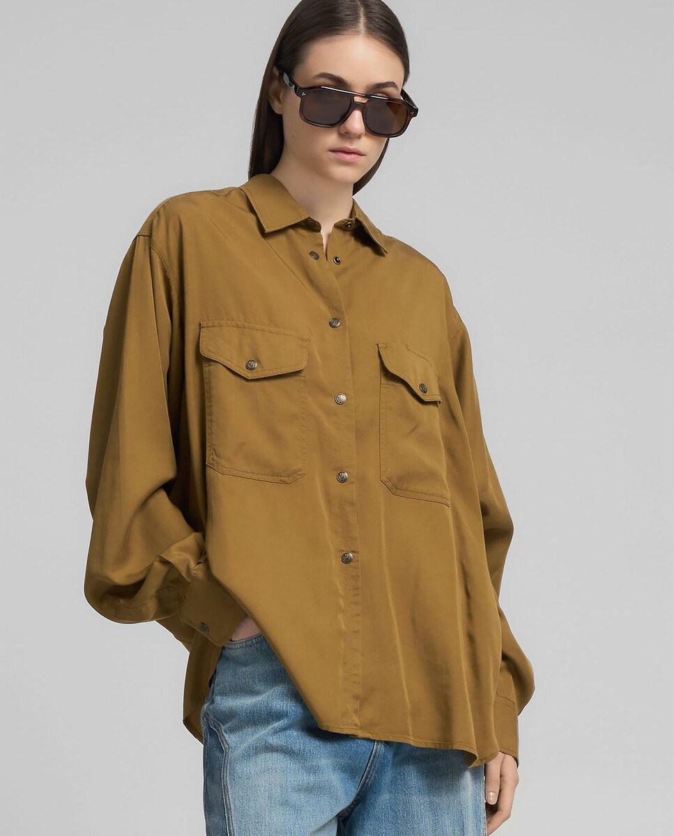 Camisa de mujer de manga larga con hombro caído · Replay · El