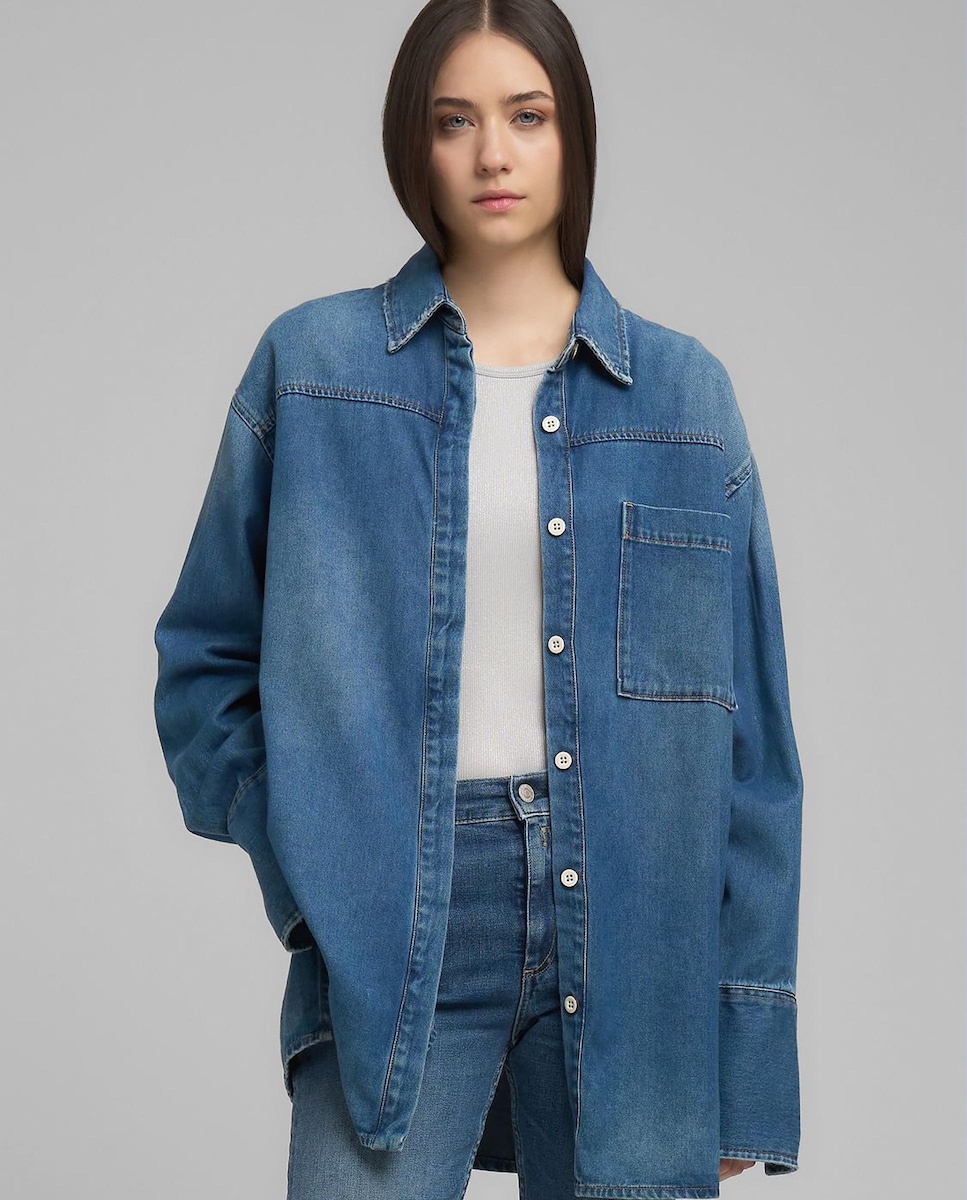 Camisa de mujer vaquera larga · Replay · El Corte Inglés