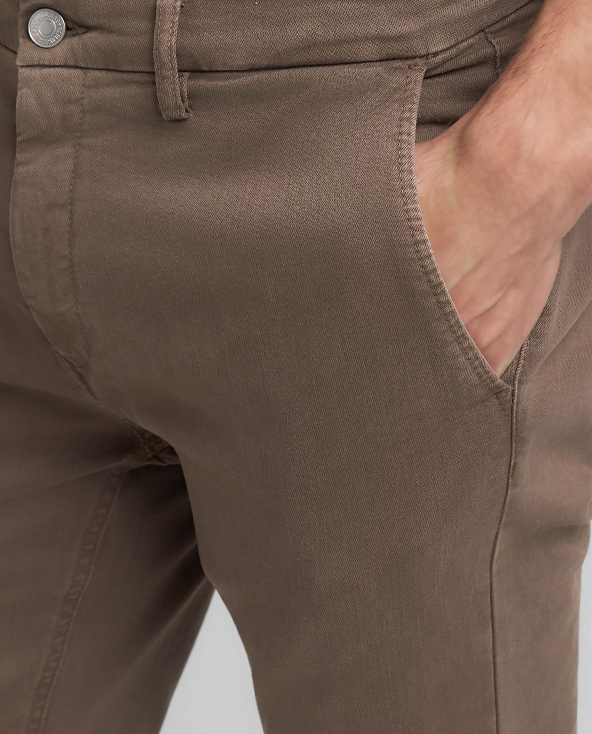Chinos de hombre slim fit con bolsillos - Replay - Marrón Marrón-5
