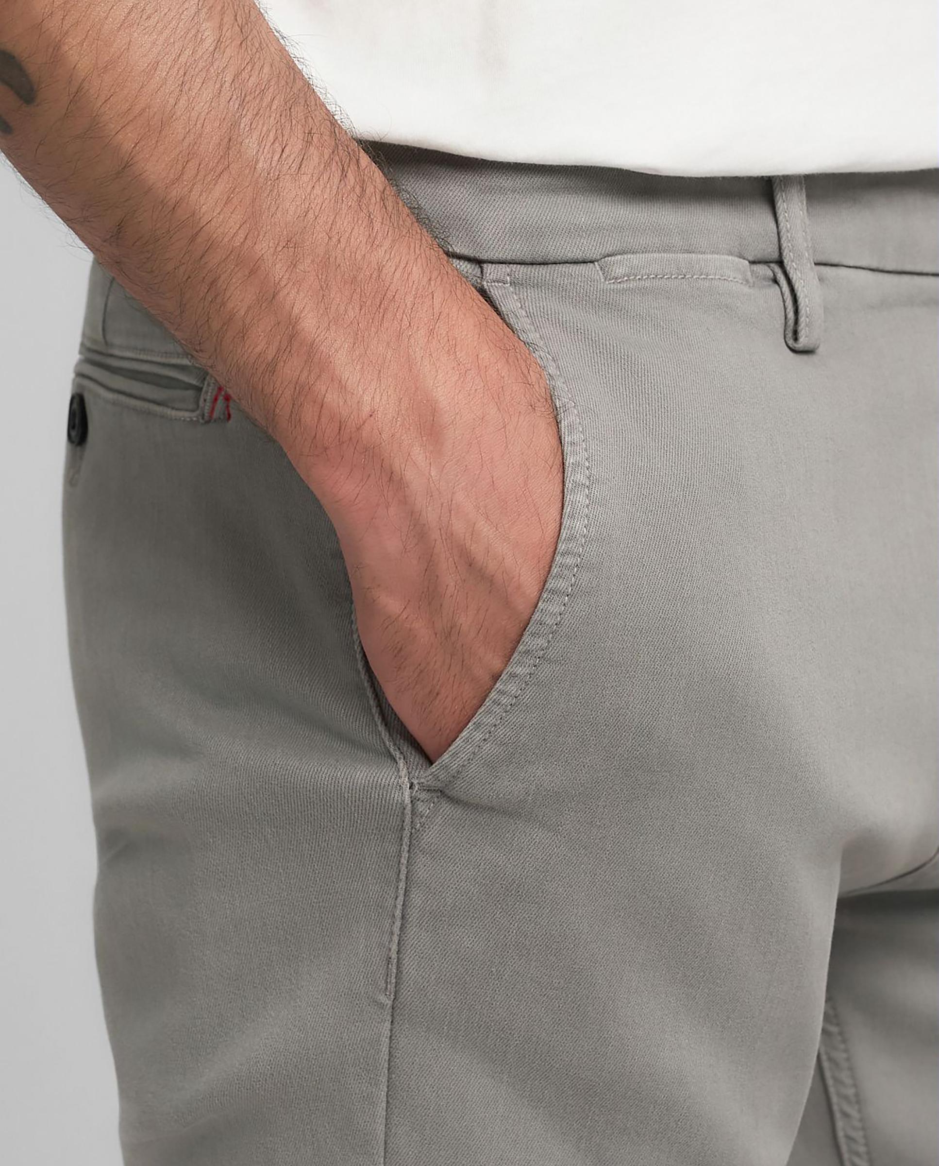 Chinos de hombre slim fit con bolsillos - Replay - Gris Gris-4