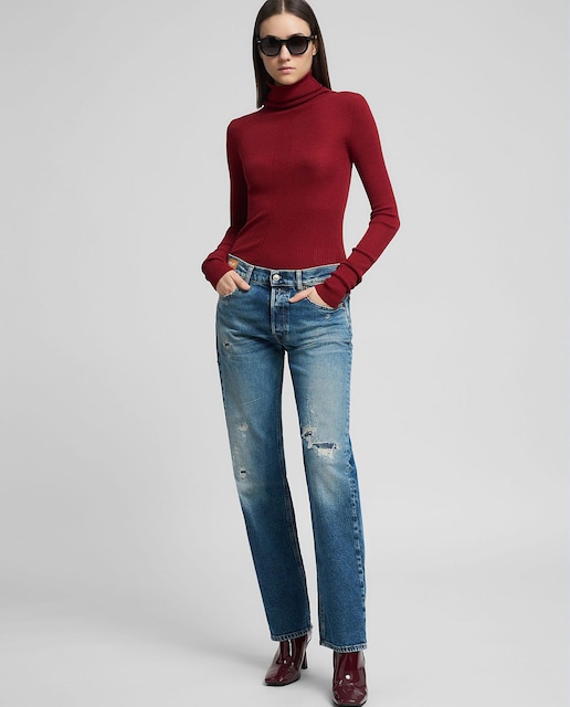 Imagen 0 de Jersey de mujer de manga larga y cuello alto