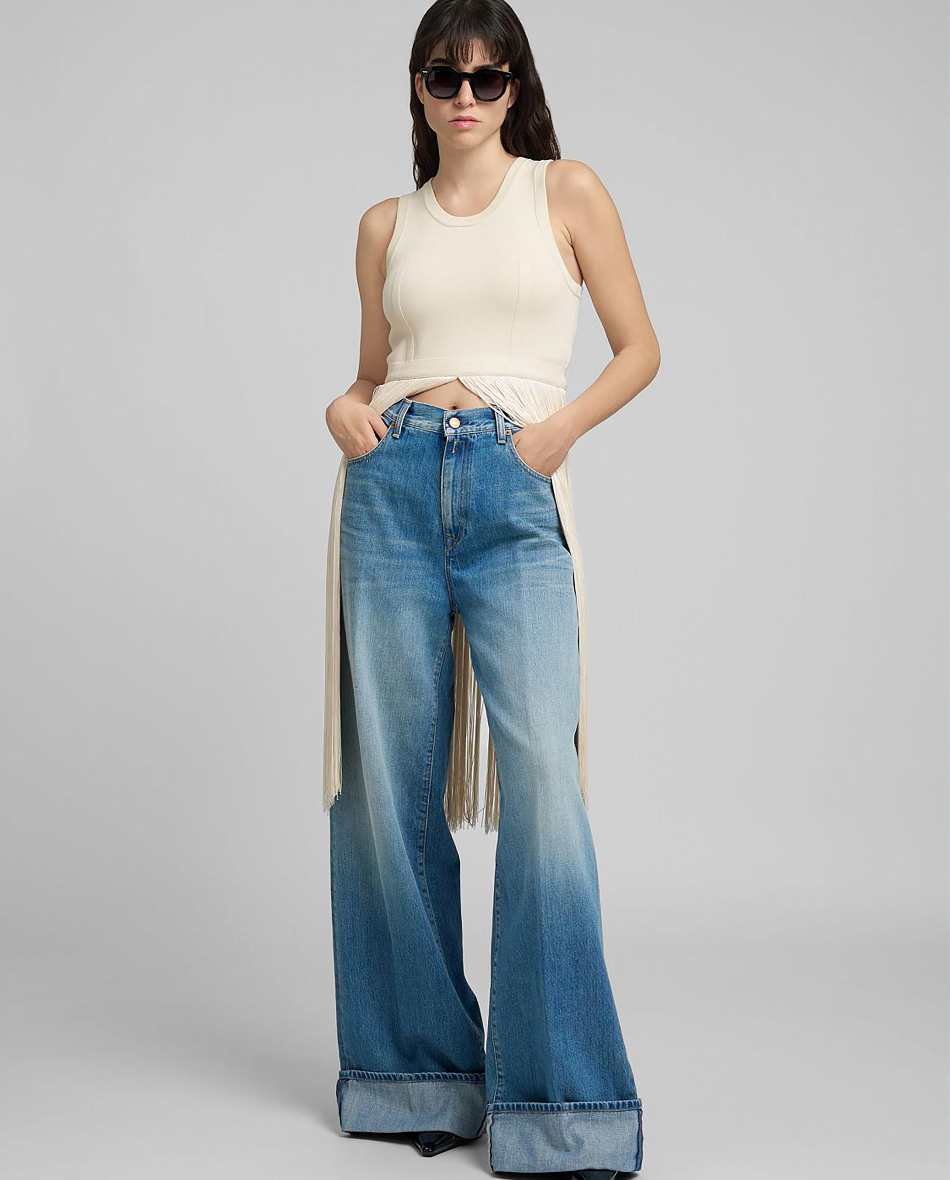 Replay - Top de mujer de tirantes con flecos.