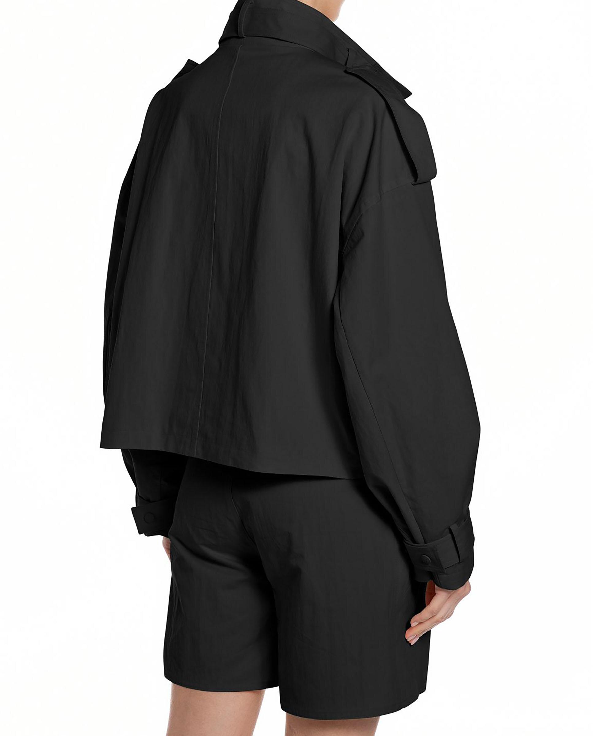 Chaqueta de mujer corta estilo gabardina - Replay - Negro Negro-2