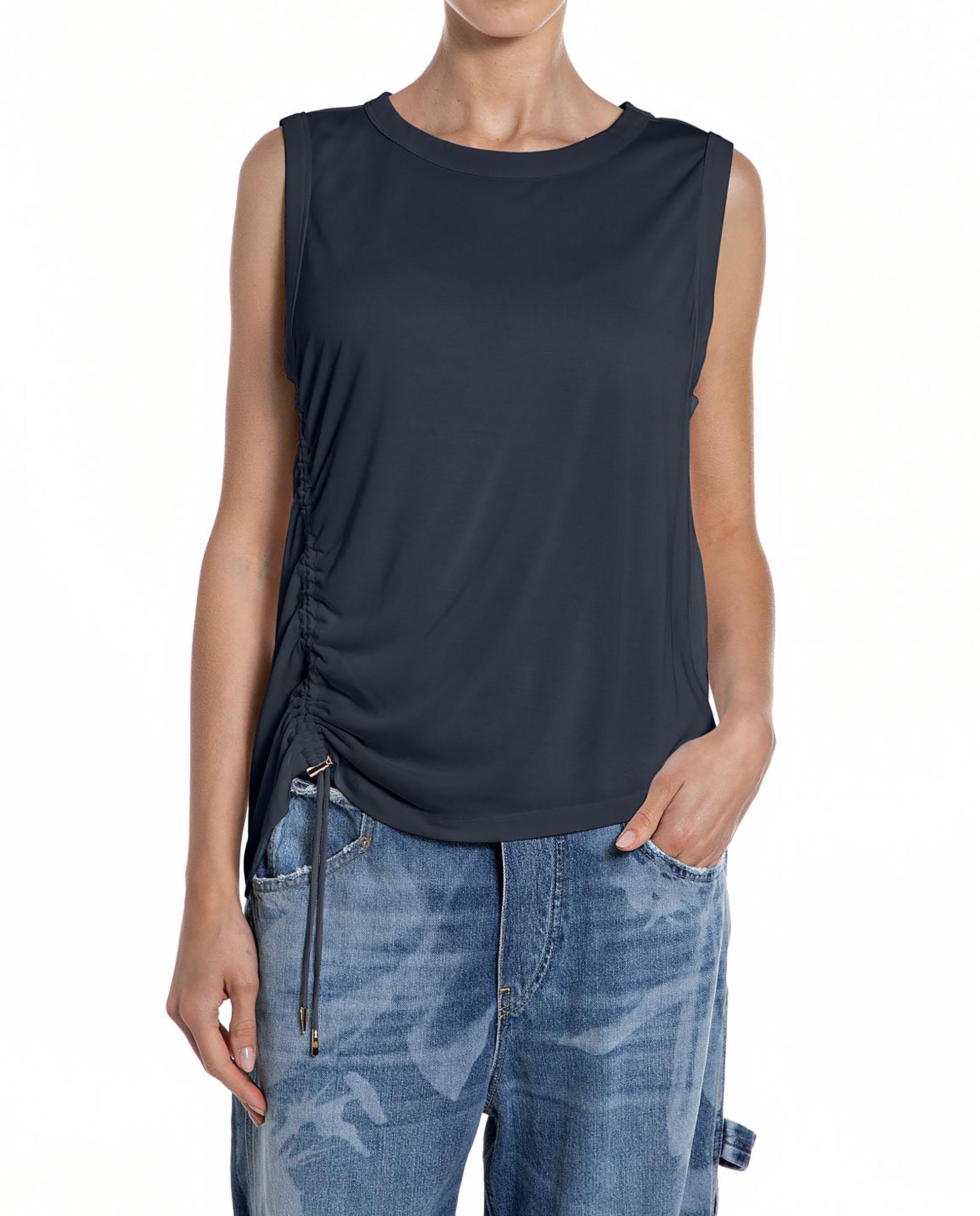 Replay - Camiseta de mujer sin mangas con cordón ajustable.