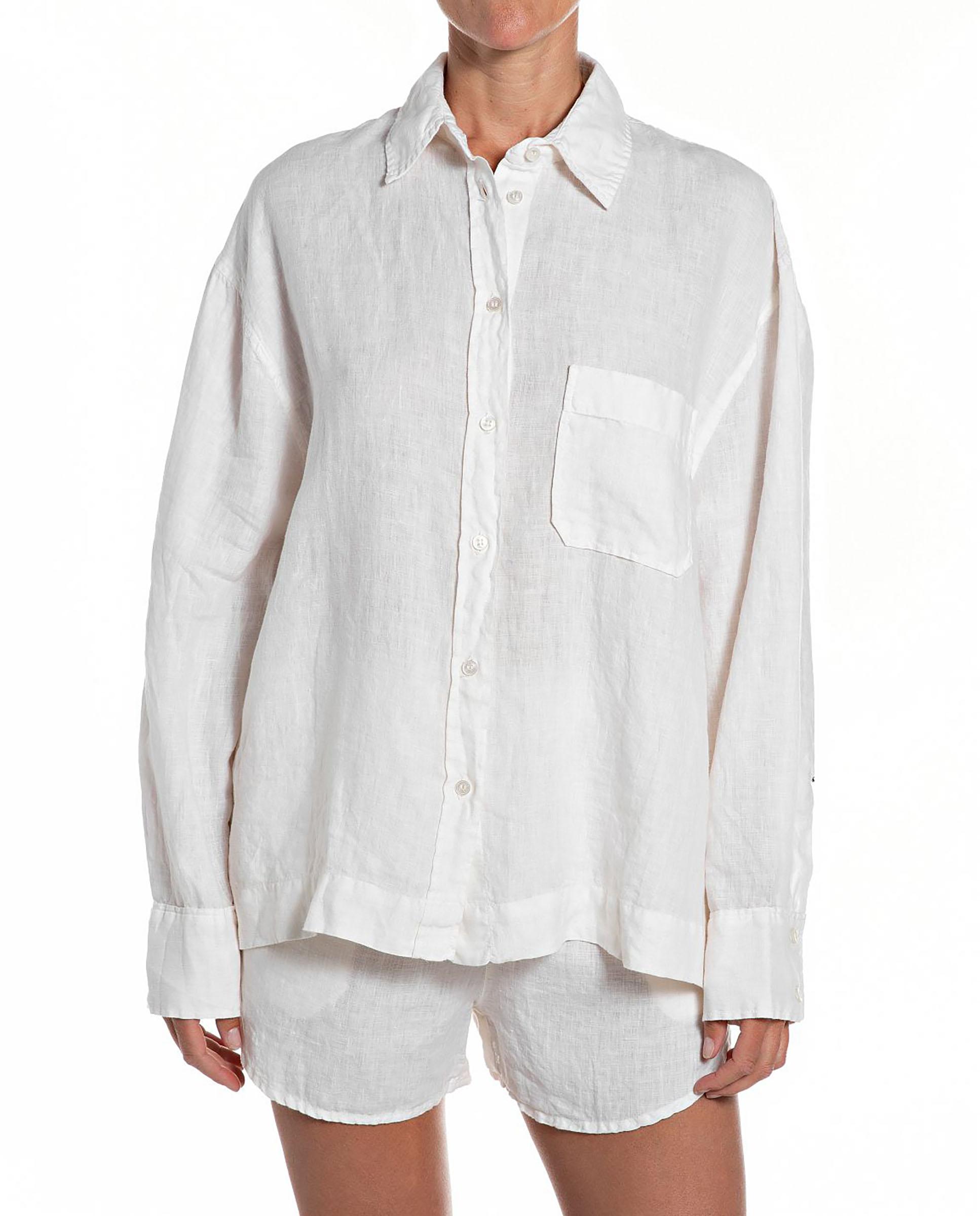 Replay - Camisa de mujer de lino y manga larga.