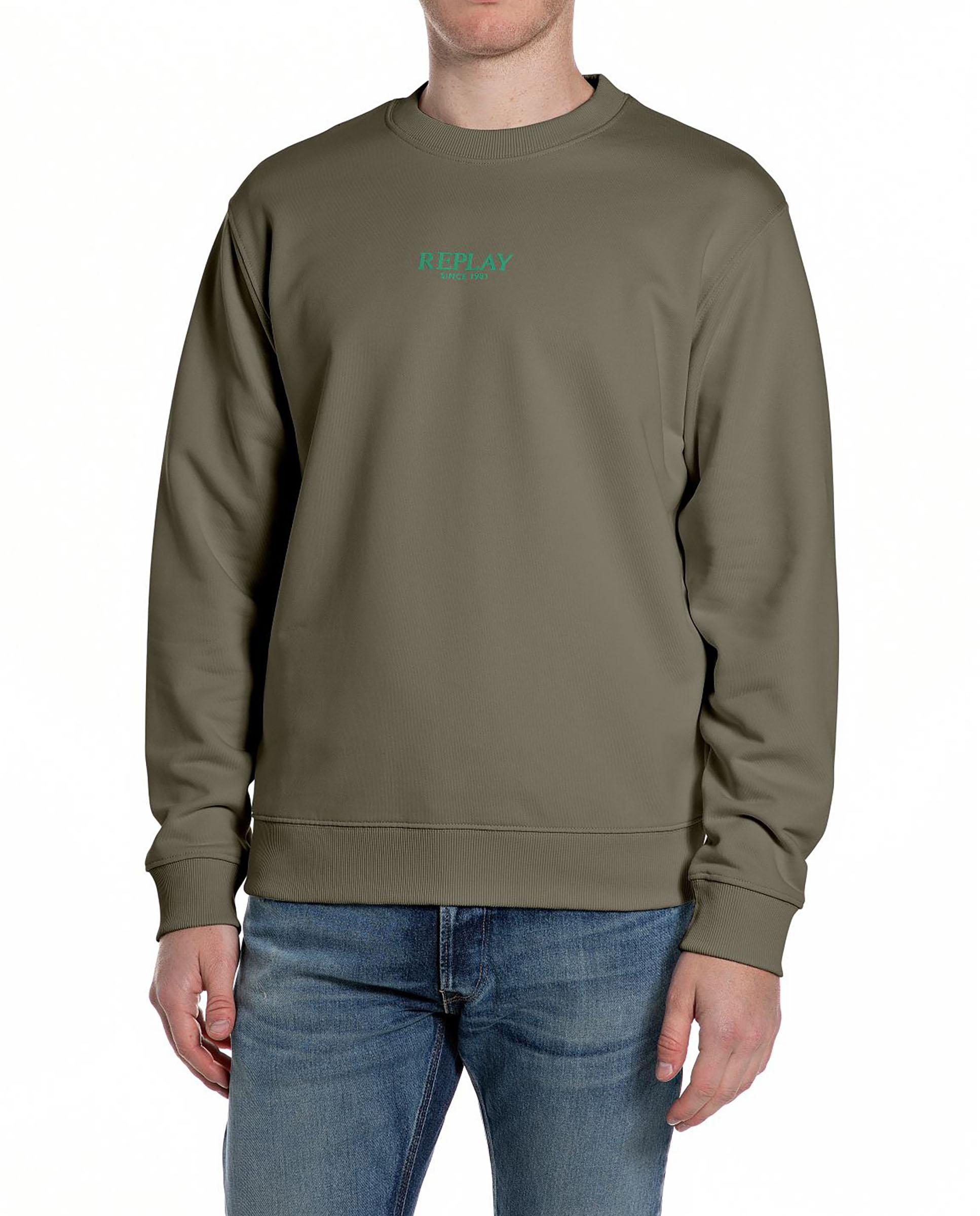 Imagen 0 de Sudadera de hombre de cuello redondo con logo Verde