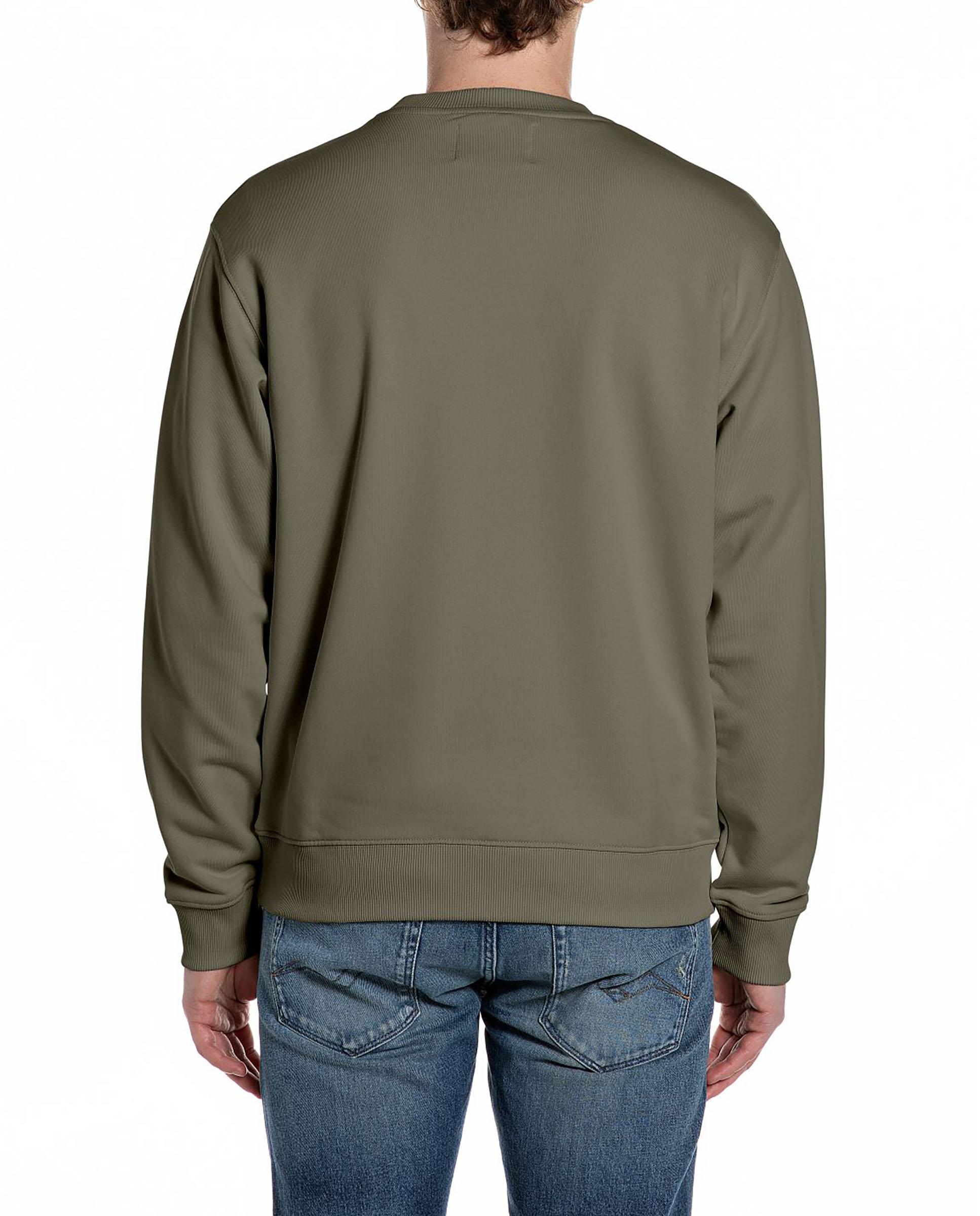Sudadera de hombre de cuello redondo con logo - Replay - Verde Verde-2