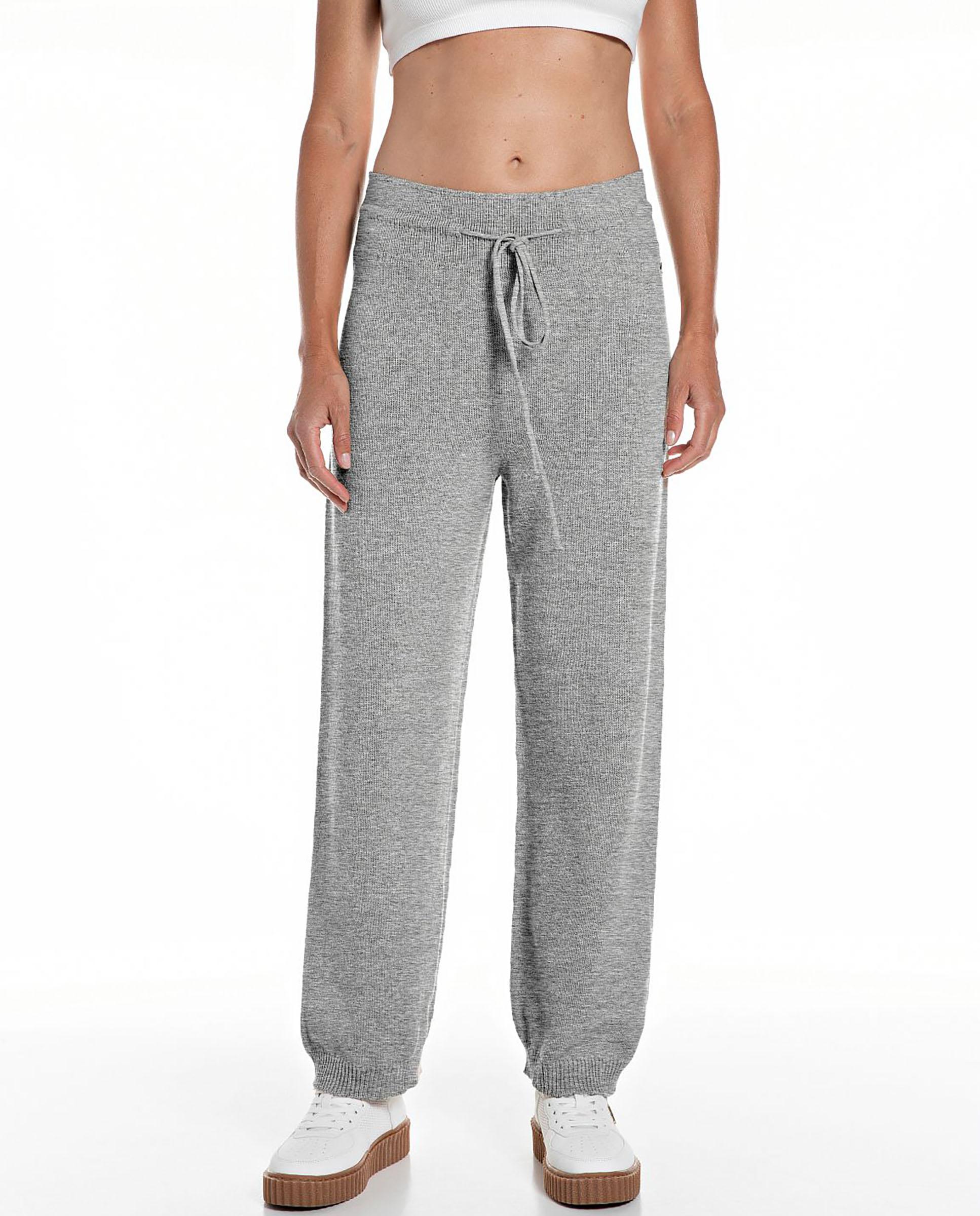 Replay - Pantalón recto de mujer de punto relajado con cordón.