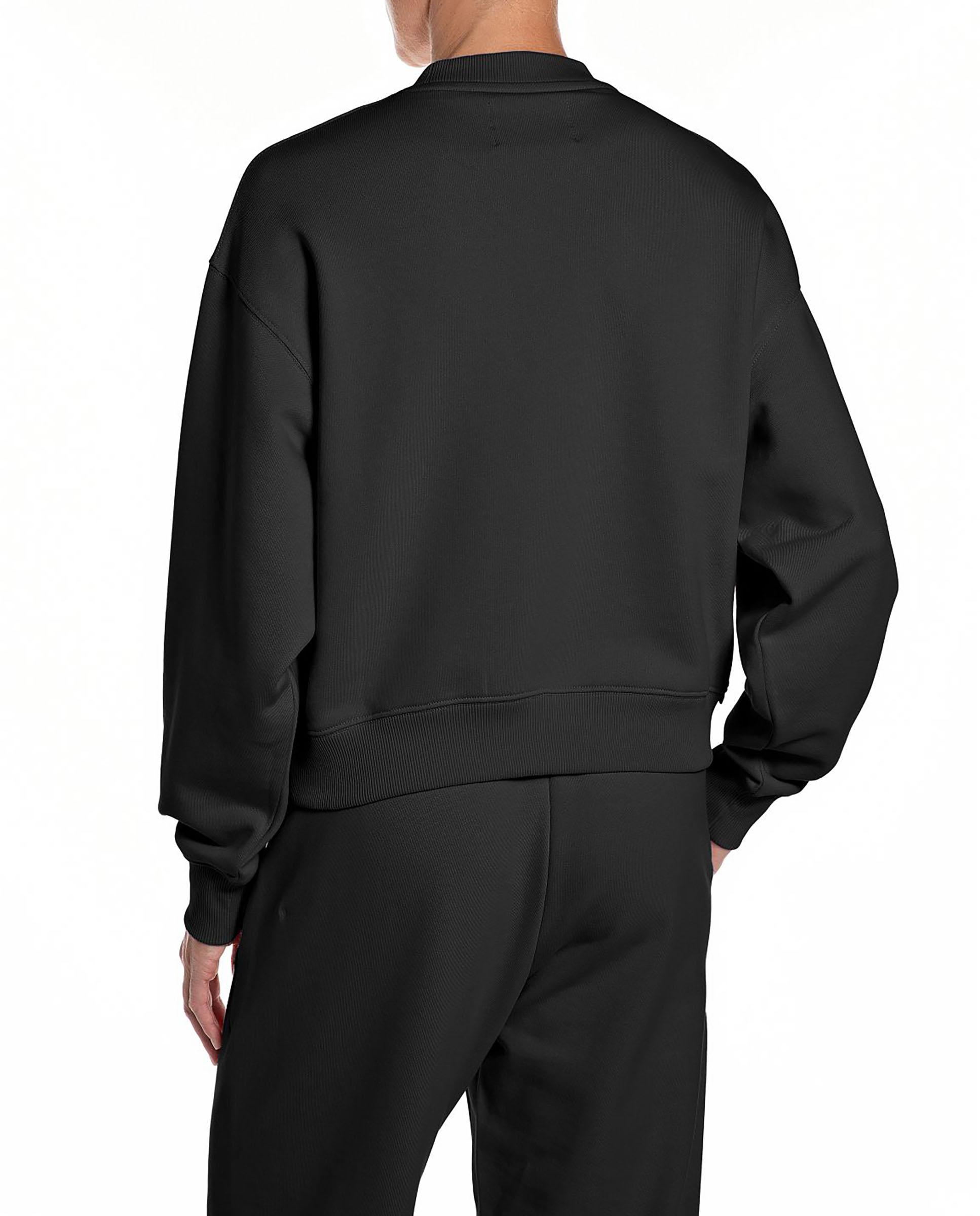 Sudadera de mujer de algodón de cuello redondo - Replay - Negro Negro-2