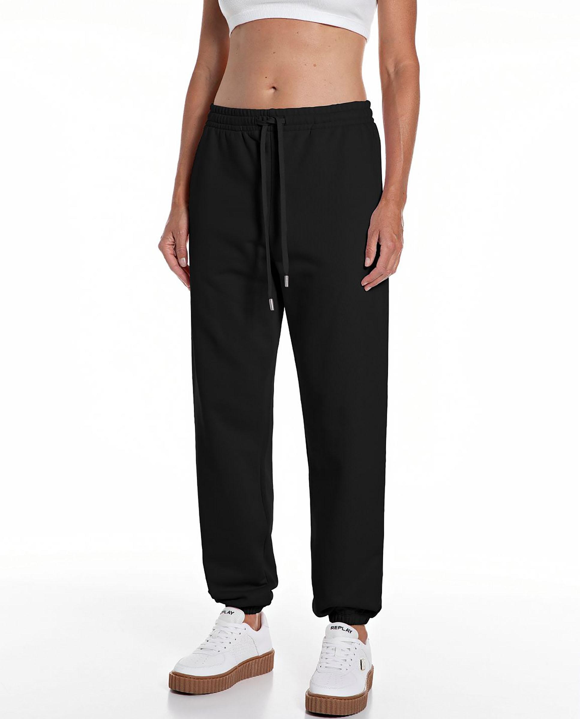 Replay - Pantalón jogger de mujer de algodón con cordón.