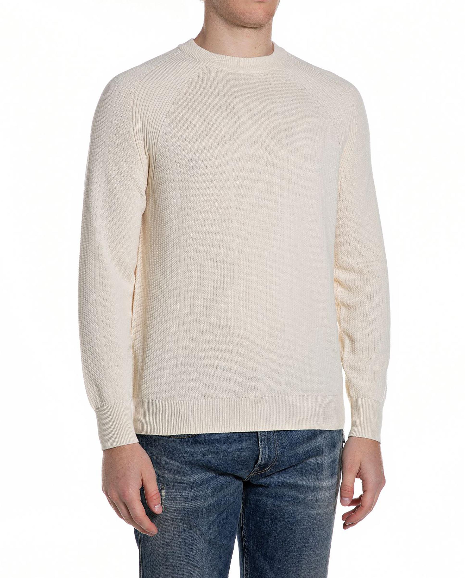 Imagen 0 de Jersey de hombre de algodón de cuello redondo Crema
