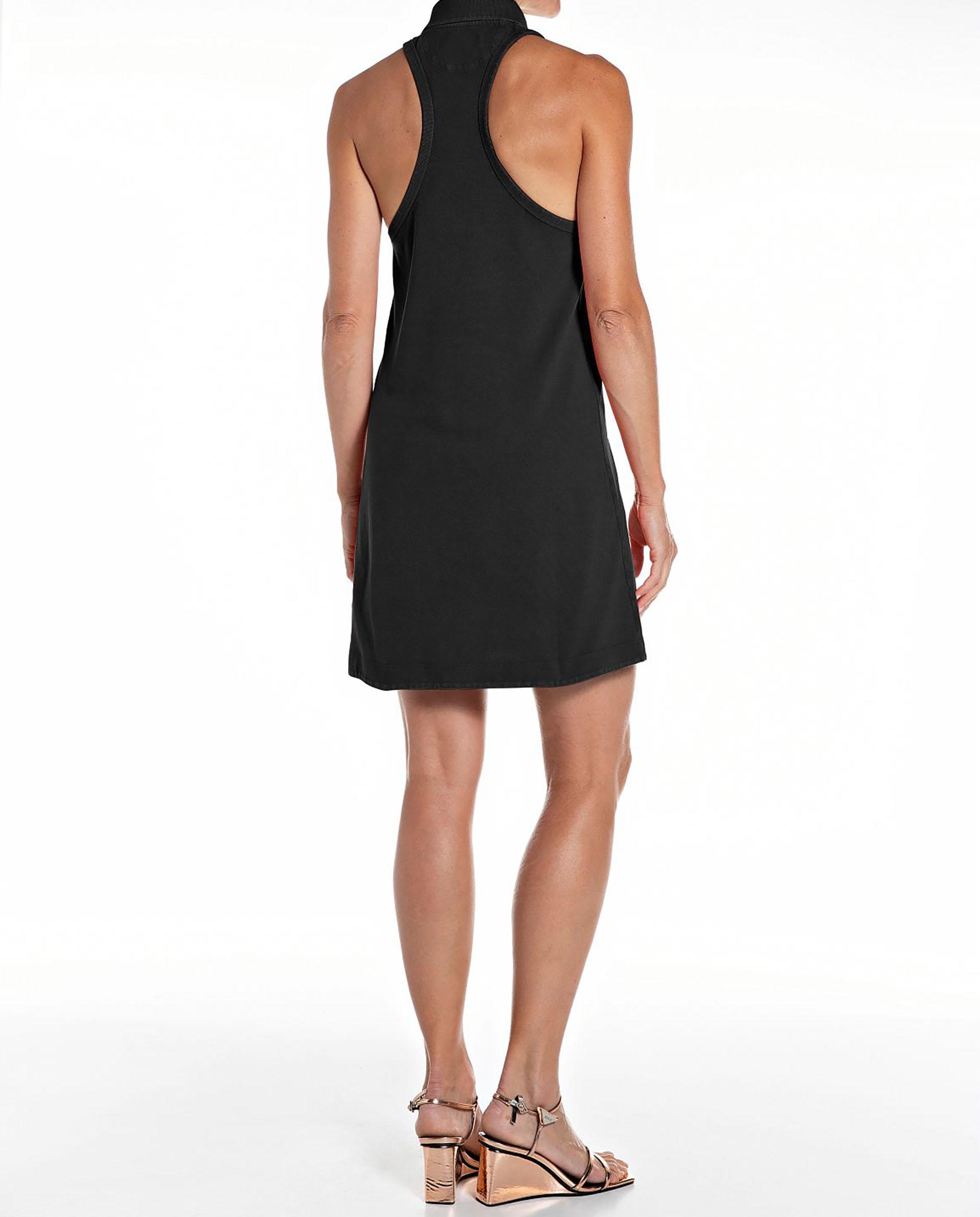 Vestido corto piqué sin mangas - Replay - Negro Negro-2