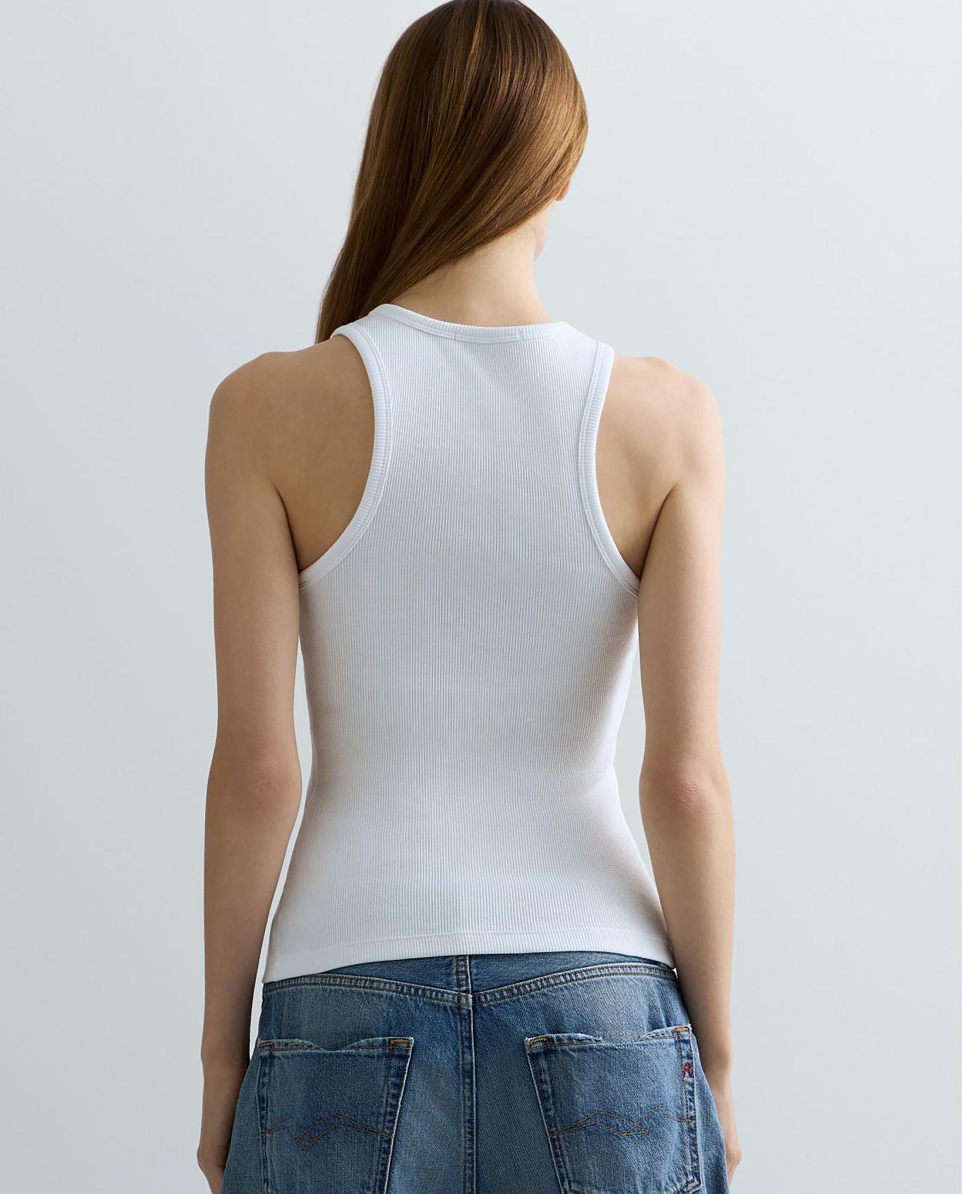 Top de mujer en canalé de tirantes - Replay - Blanco Blanco-2