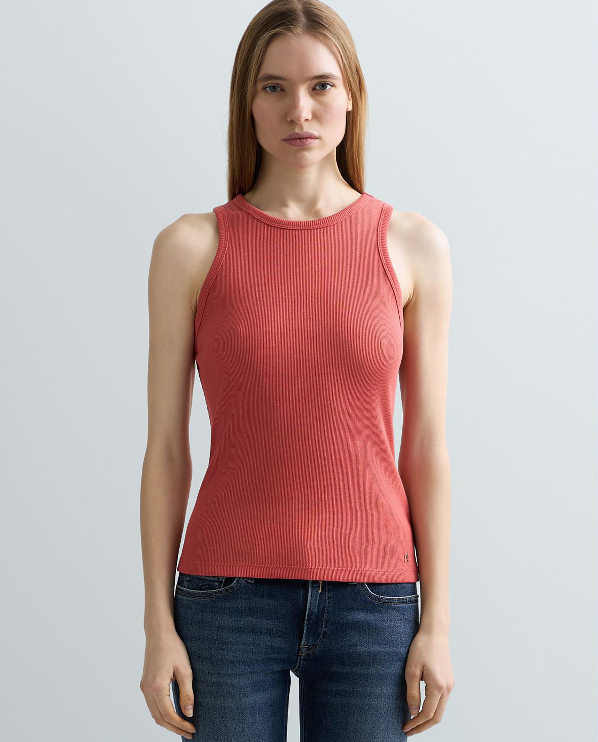 Top de mujer en canalé de tirantes - Replay - Rojo Rojo-1