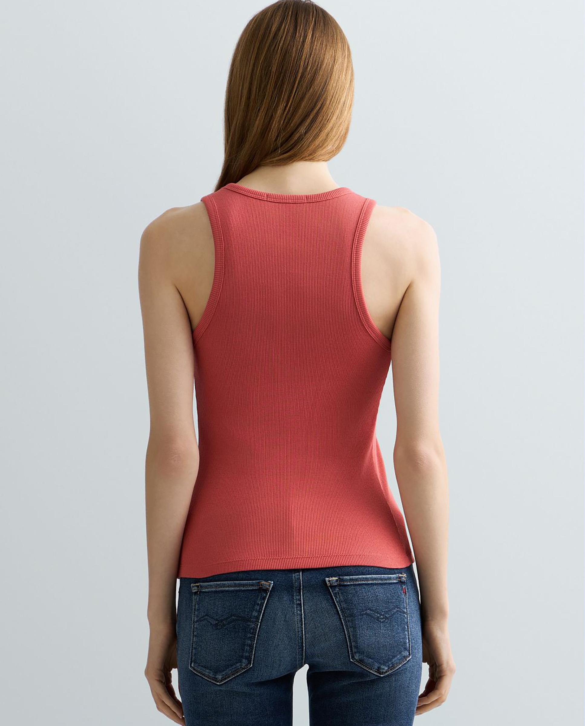 Top de mujer en canalé de tirantes - Replay - Rojo Rojo-2
