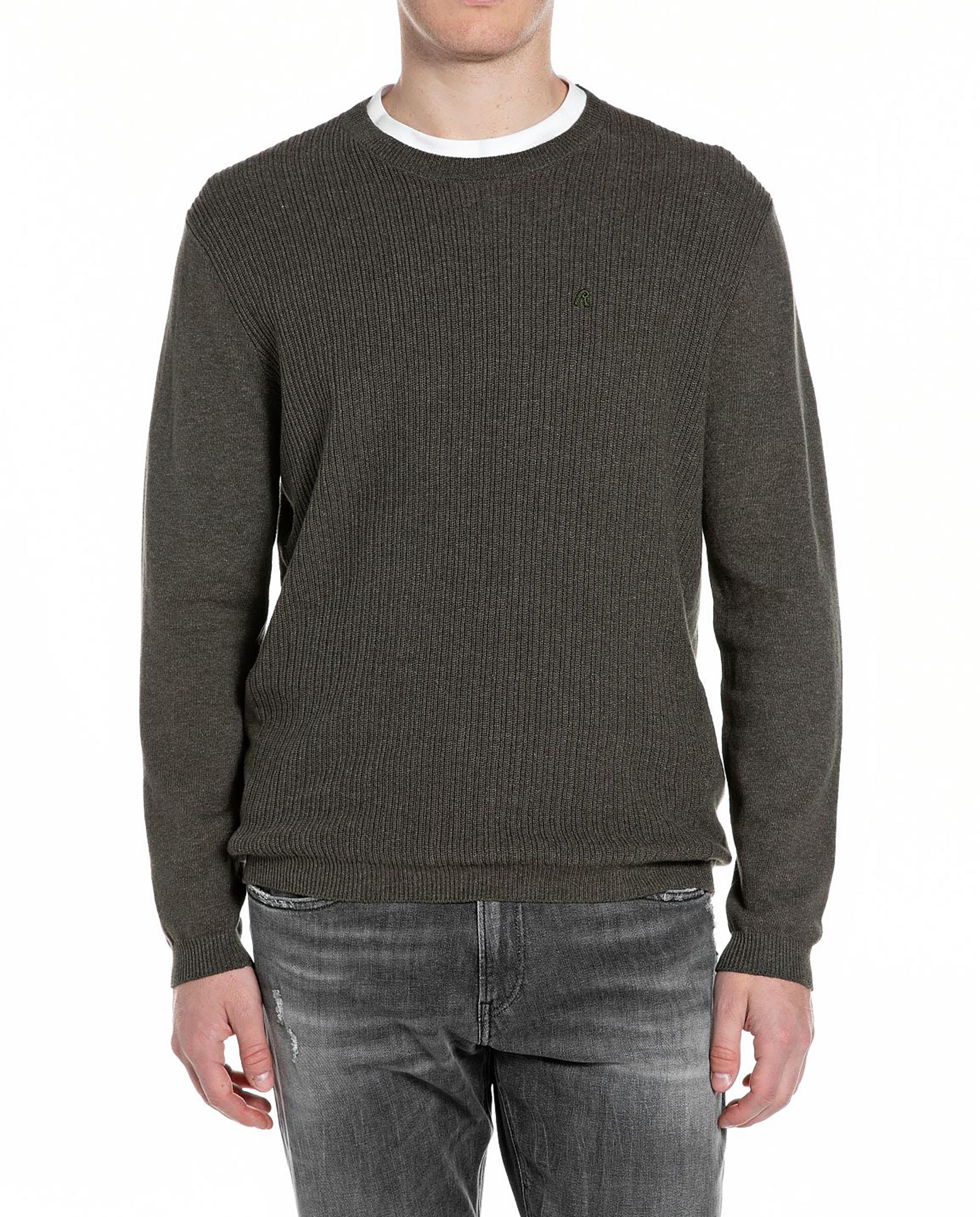 Imagen 0 de Jersey de hombre de algodón de cuello redondo Verde