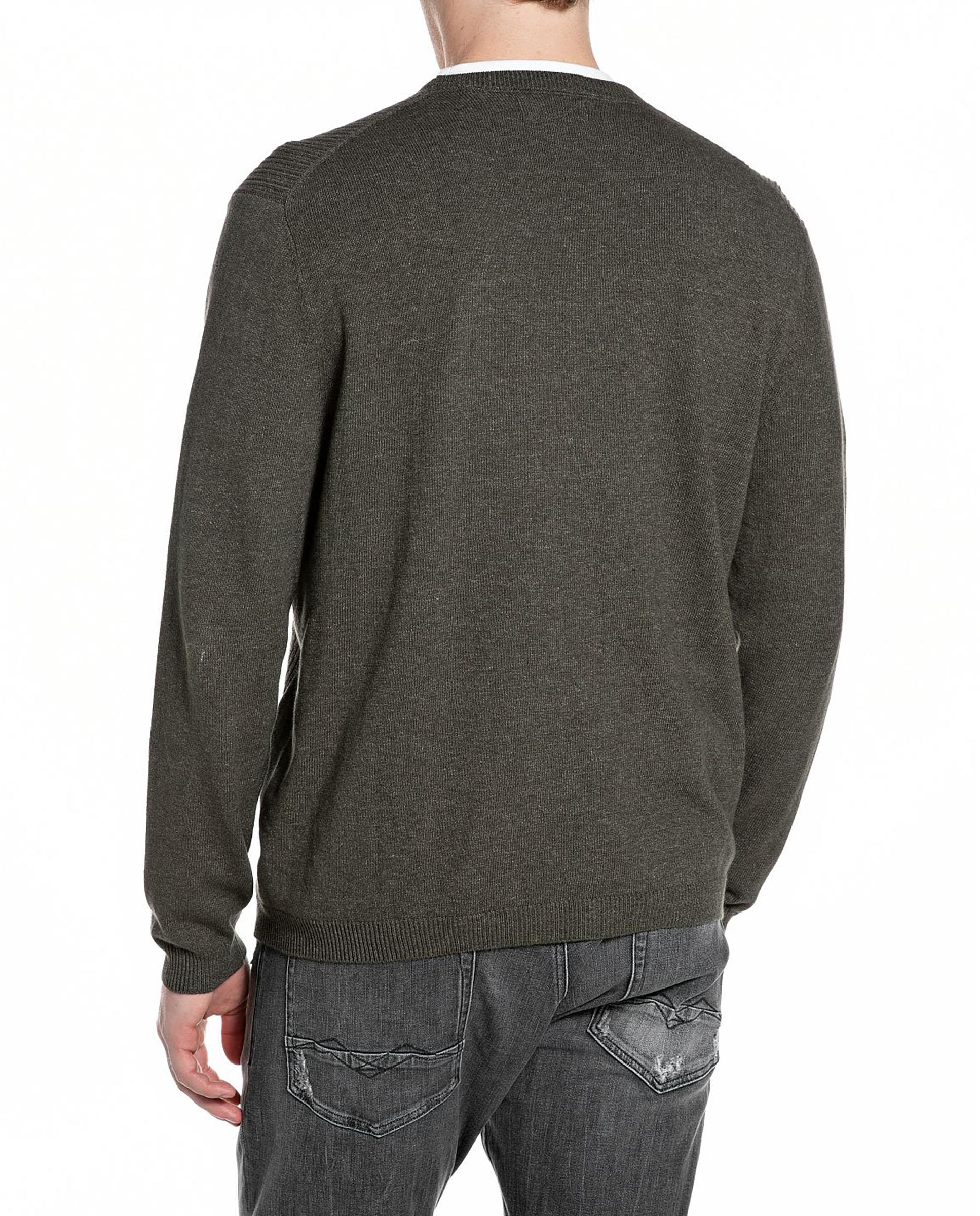 Jersey de hombre de algodón de cuello redondo - Replay - Verde Verde-2