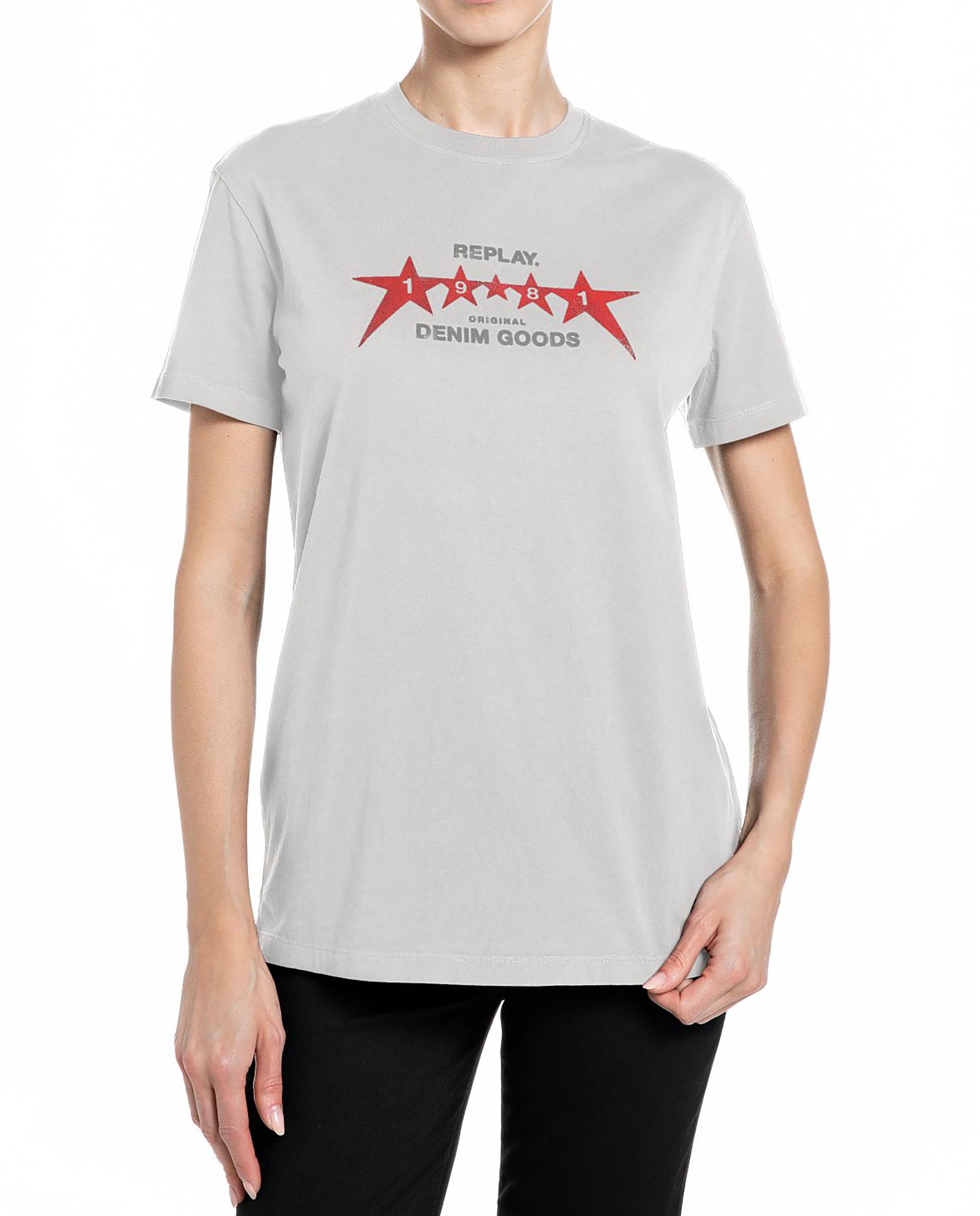 Camiseta de mujer de manga corta y cuello redondo - Replay - Piedra Piedra-1