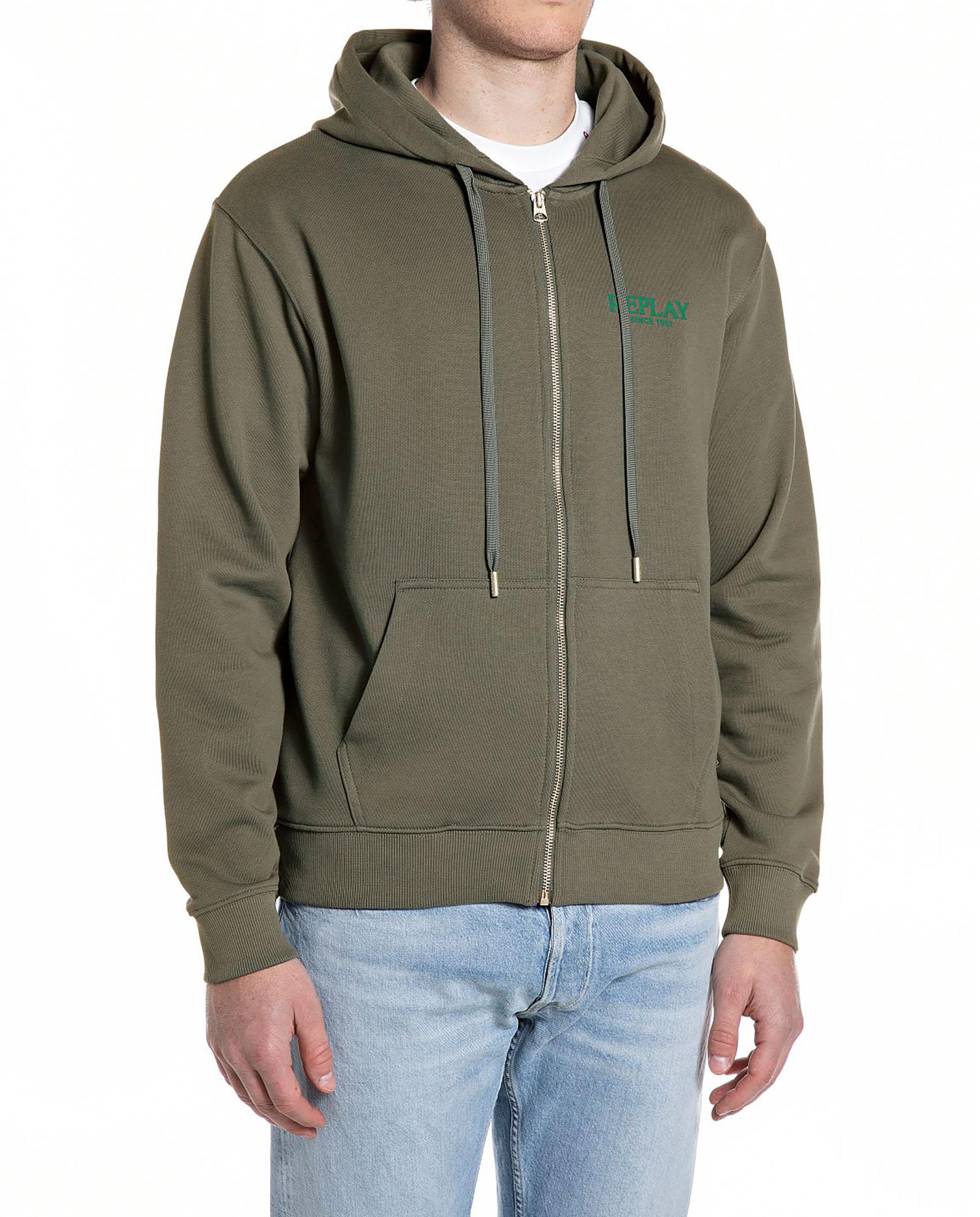 Imagen 0 de Sudadera de hombre con capucha y cremallera Verde