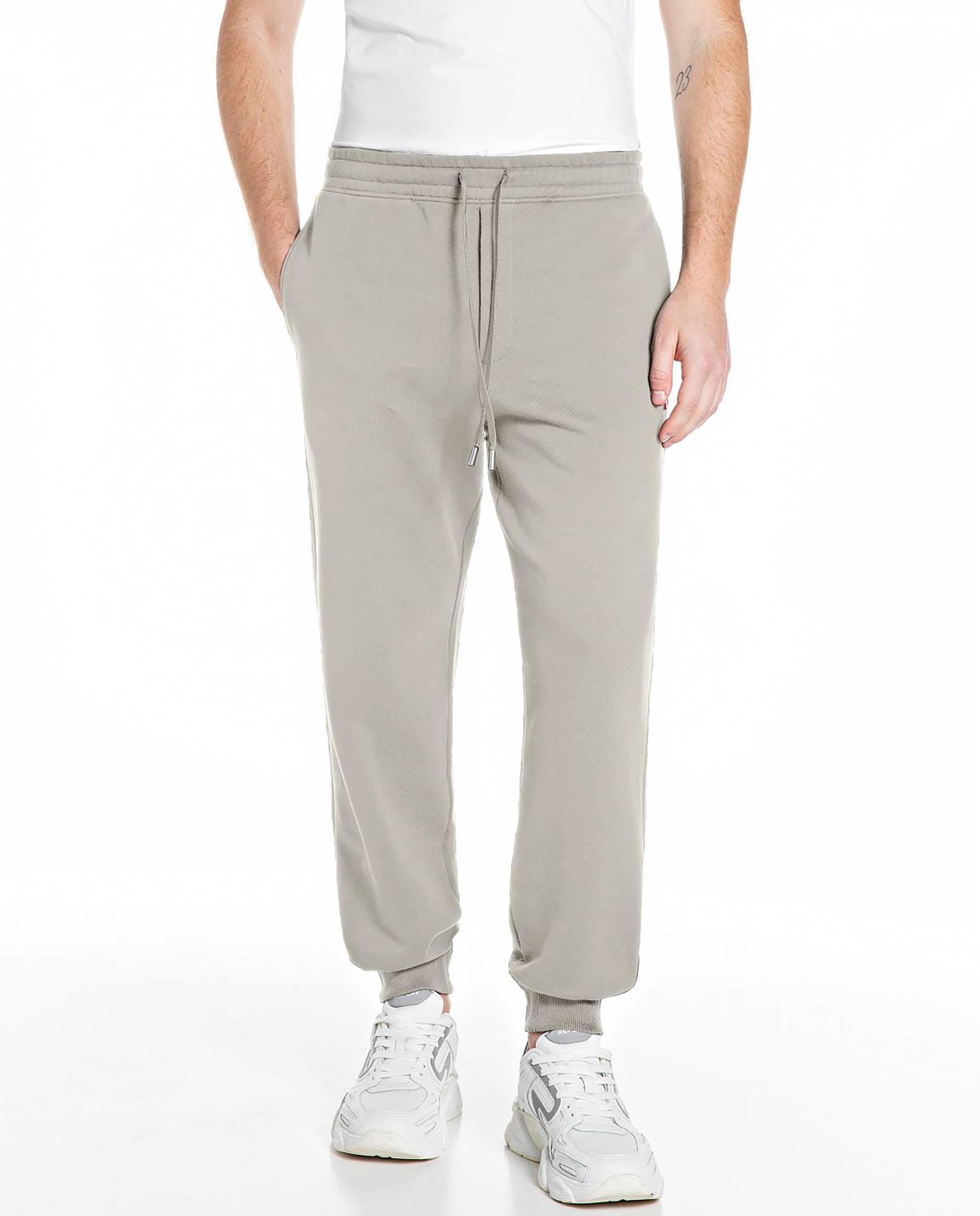Pantalón jogger de hombre con cintura elástica - Replay - Crema Crema-1