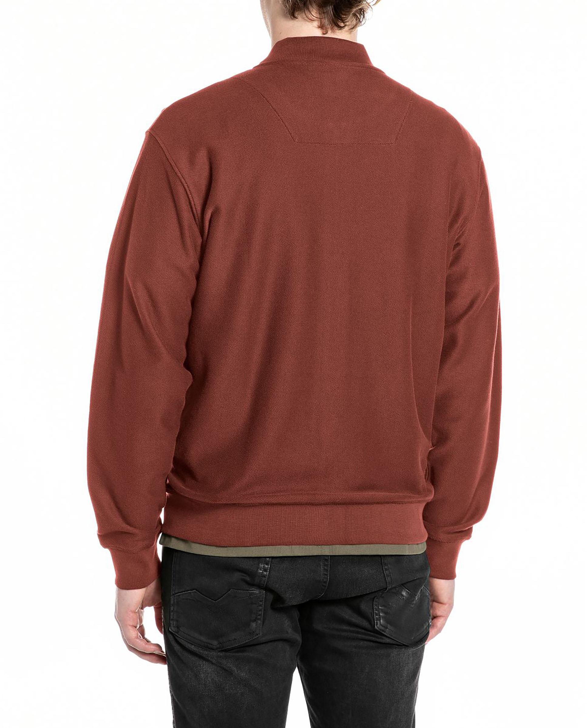 Sudadera de hombre tipo bomber con cremallera - Replay - Marrón Marrón-2