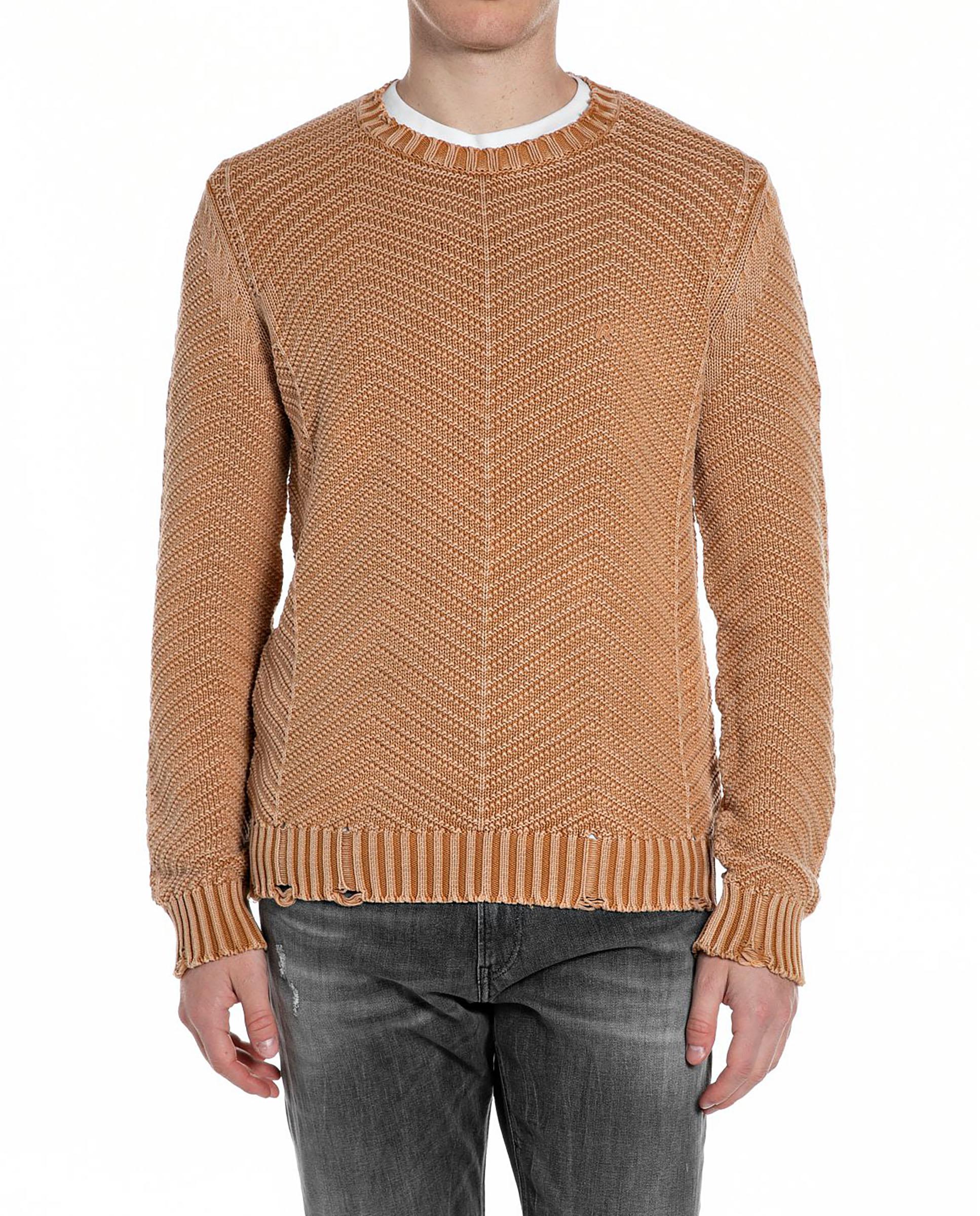Imagen 0 de Jersey de hombre de algodón de cuello redondo Marrón claro