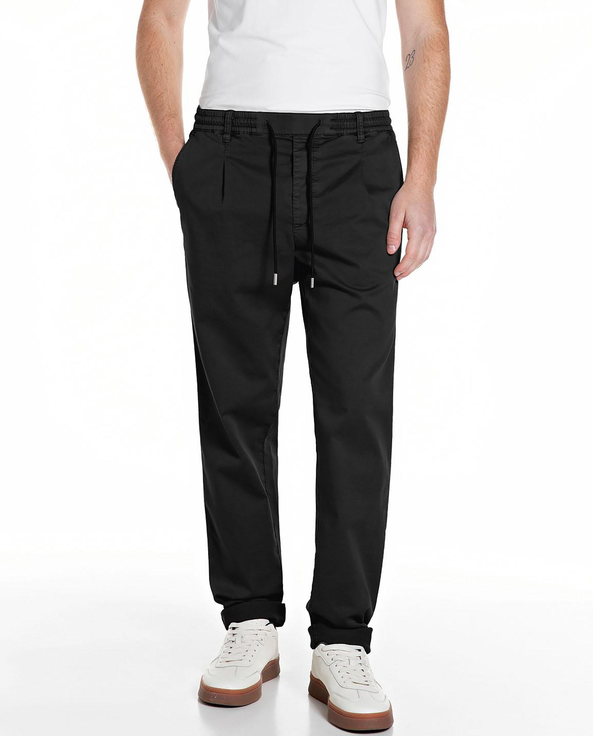 Chino de hombre de estilo casual - Replay - Negro Negro-1