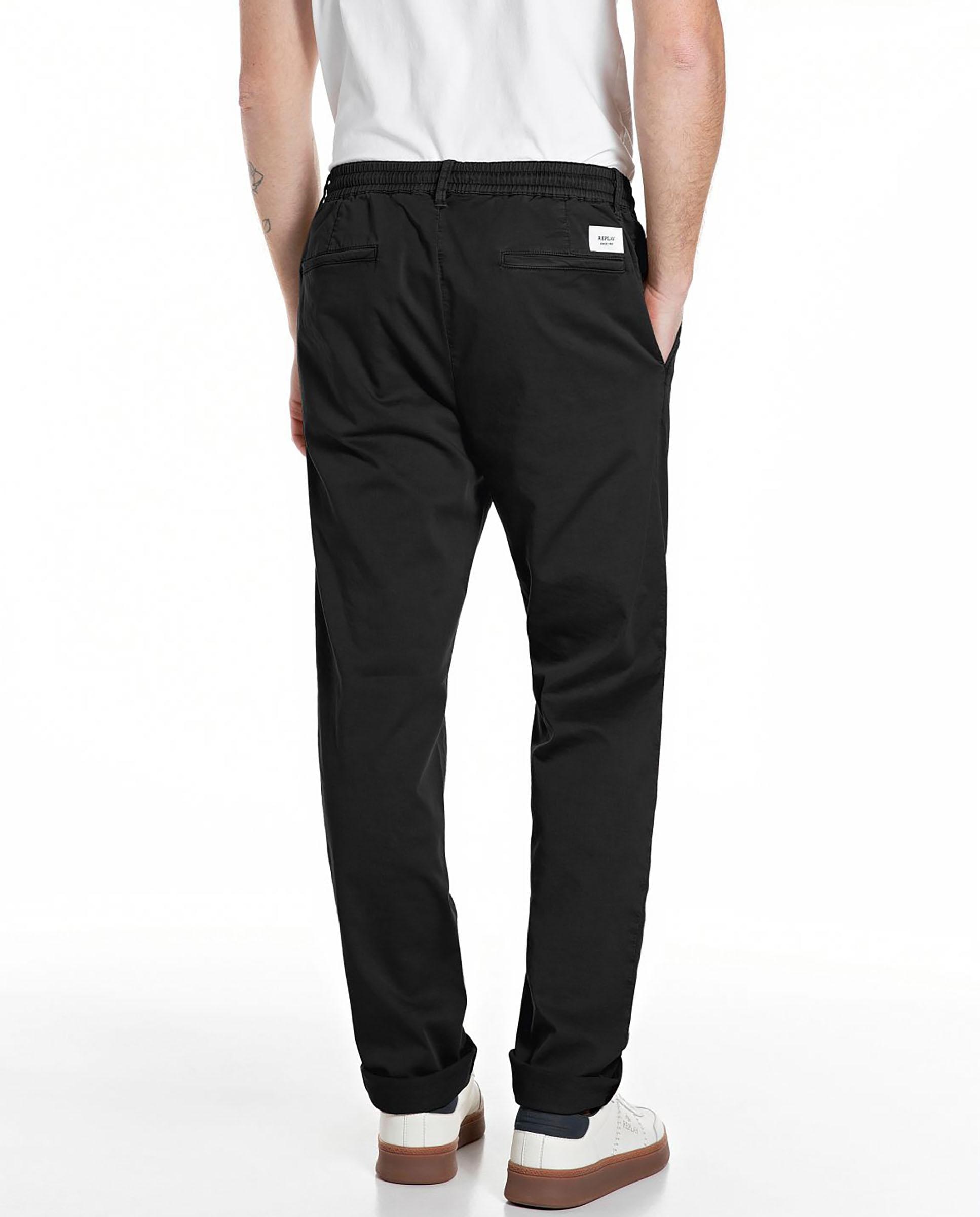 Chino de hombre de estilo casual - Replay - Negro Negro-2