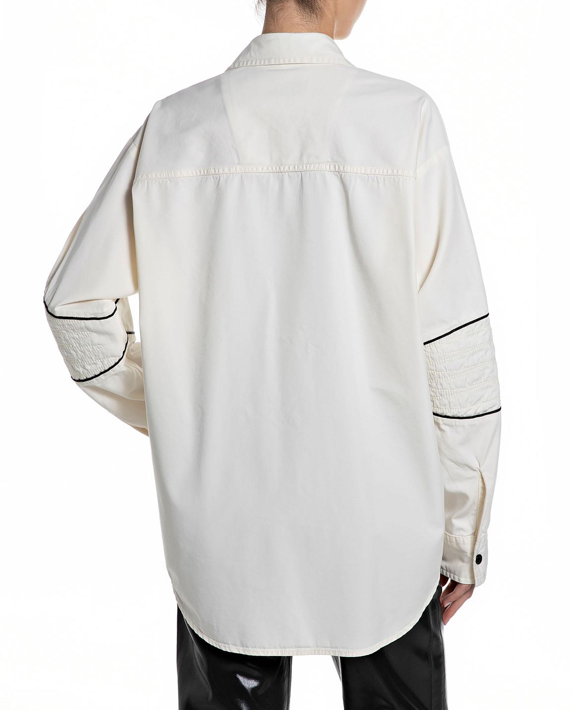 Camisa de mujer de manga larga con diseño moderno - Replay - Blanco / Negro Blanco / Negro-2